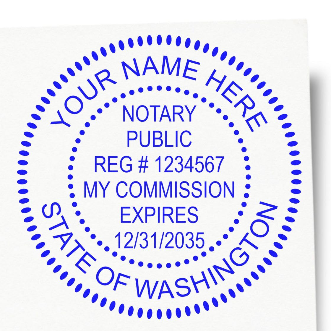 Acorn Sales Co Washington Notary Stamp Self-Inking - Round, 1-5/8 Size, State Board Compliant Notary Stamp WA - Ideal for Notary Public in Washington - and Easy-to-Use Notary Stamp - WA Notarial Seal - Image 3