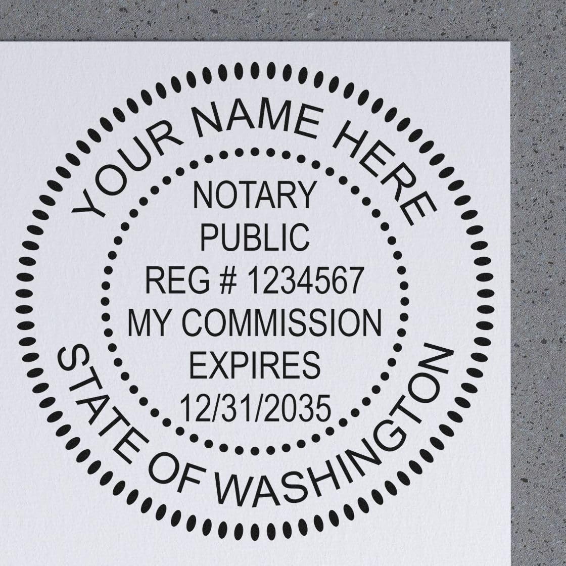 Acorn Sales Co Washington Notary Stamp Self-Inking - Round, 1-5/8 Size, State Board Compliant Notary Stamp WA - Ideal for Notary Public in Washington - and Easy-to-Use Notary Stamp - WA Notarial Seal - Image 6
