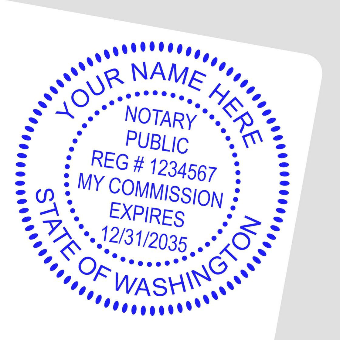 Acorn Sales Co Washington Notary Stamp Self-Inking - Round, 1-5/8 Size, State Board Compliant Notary Stamp WA - Ideal for Notary Public in Washington - and Easy-to-Use Notary Stamp - WA Notarial Seal - Image 8