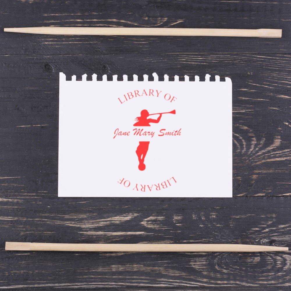 Acorn Sales Trumpeter Library Rubber Stamp - Image 3