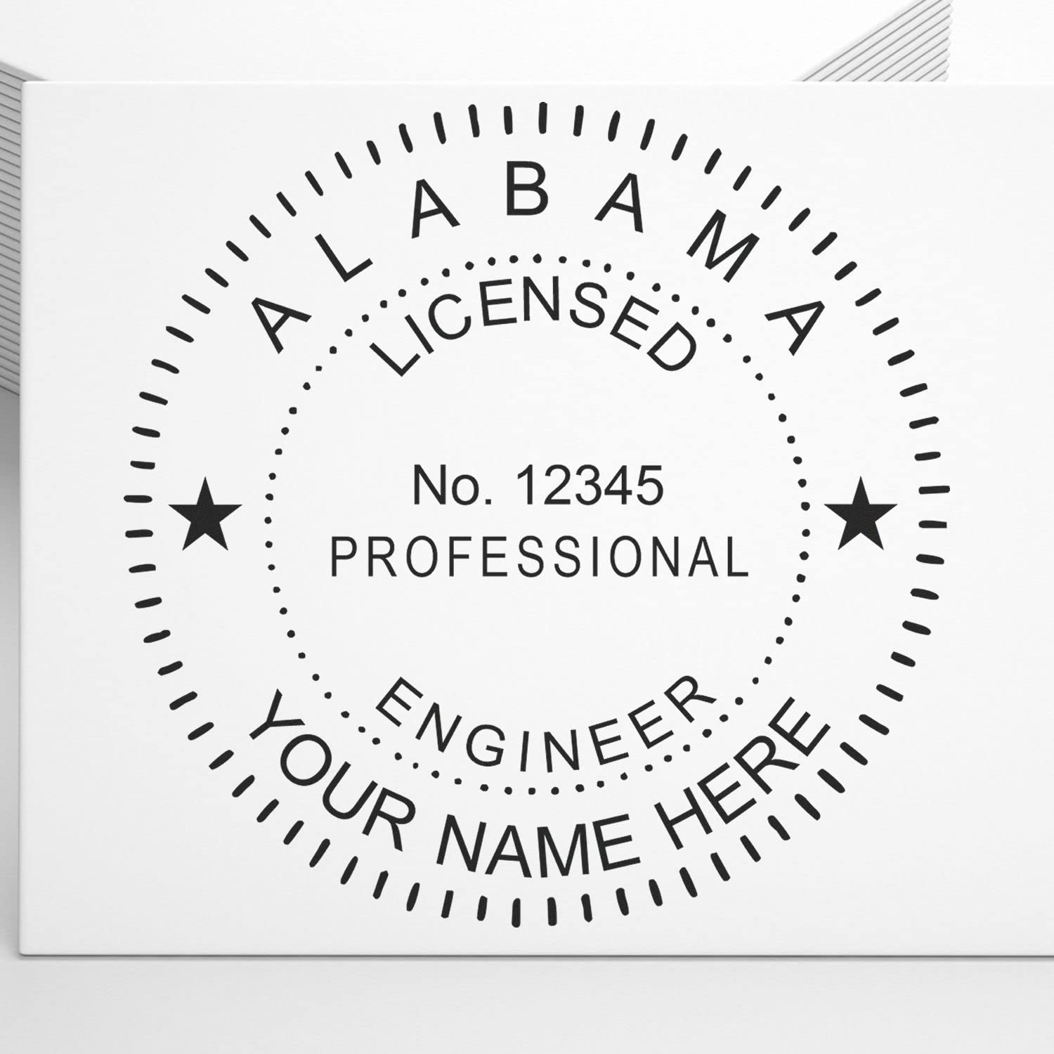 Alabama Engineer Stamp Self-Inking, Professional PE Stamp for Alabama Engineers, Size 1-5/8, Ideal for Official Documentation and Engineering Projects - for Alabama Professional Engineers