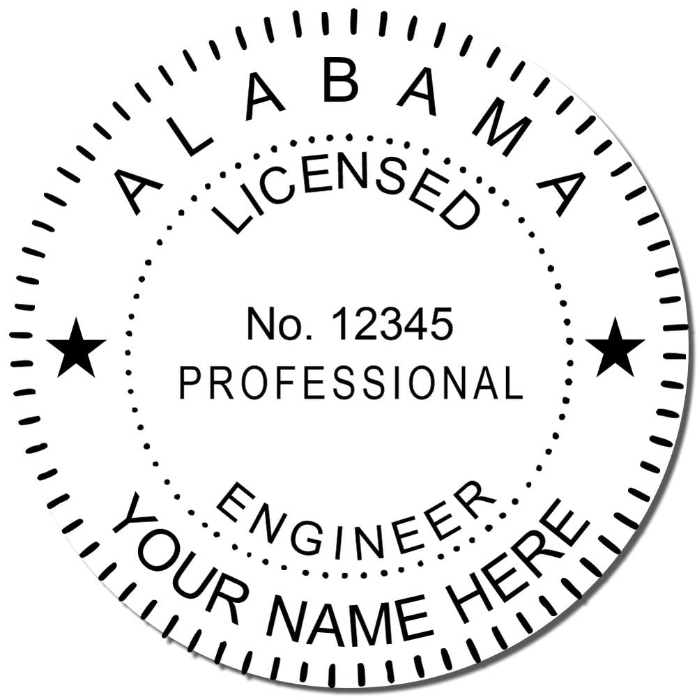 Alabama Engineer Stamp Self-Inking, Professional PE Stamp for Alabama Engineers, Size 1-5/8, Ideal for Official Documentation and Engineering Projects - for Alabama Professional Engineers - Image 4