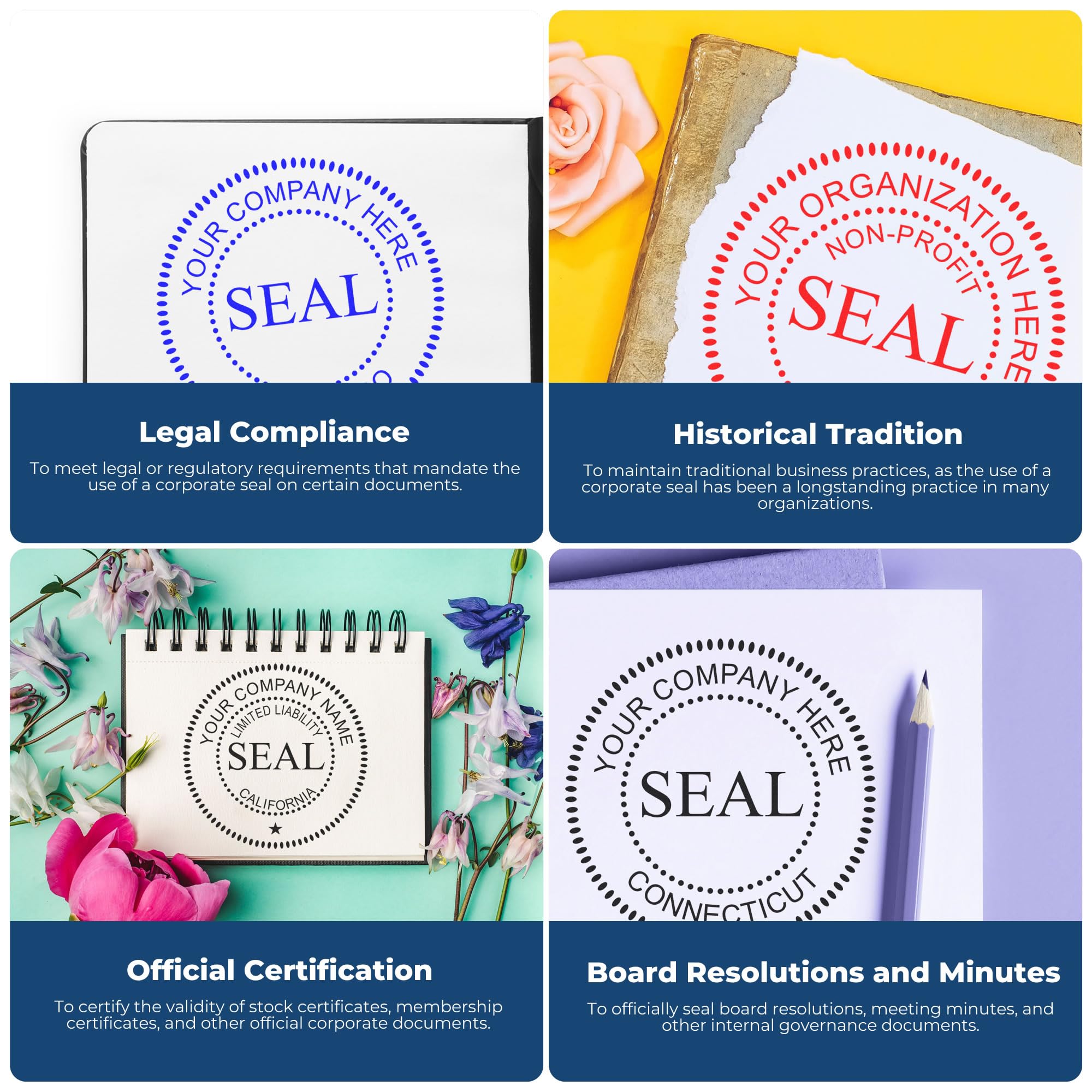 Oregon Self-Inking Corporate Seal Stamp, 1-5/8 Size, Oregon Company Stamp, Personalized, Personalized Corporate Seal Stamp, Personalized Company Inked Stamp, Self-Ink Stamp, OR Stamp - Image 5