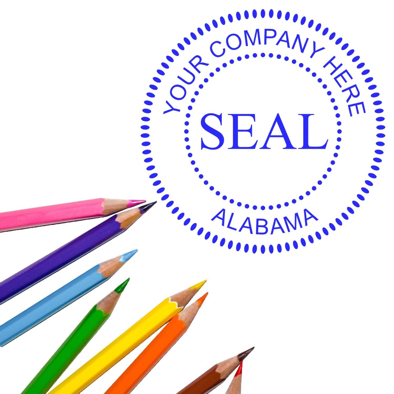 Alabama Self-Inking Corporate Seal Stamp, 1-5/8 Size, Alabama Company Stamp, Personalized, Customized Business Corporate Seal, Custom Made Incorporation Seal, Self-Ink Stamp, AL Stamp - Image 5