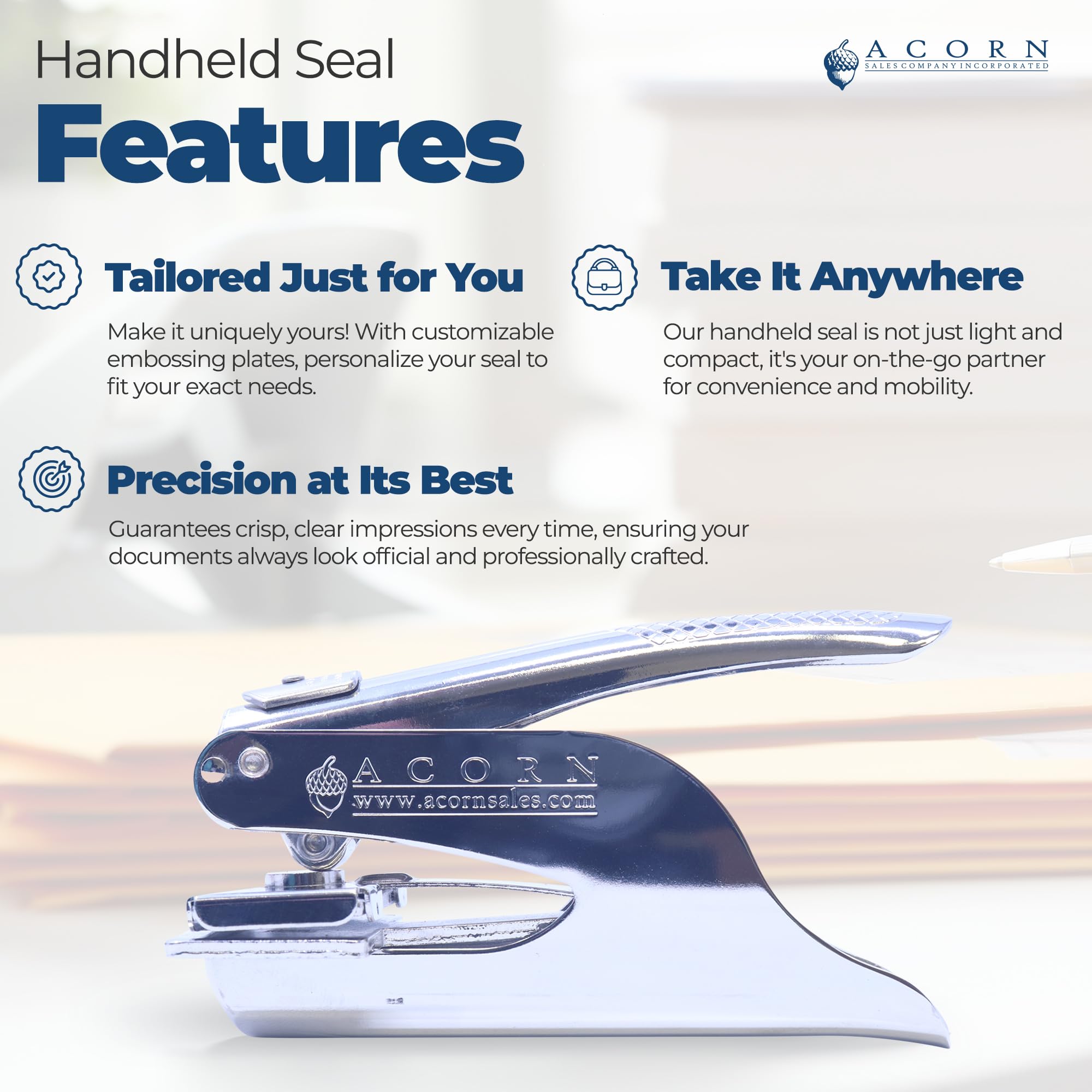 Handheld Illinois Structural Professional Engineer Seal, Ideal for Illinois Structural Engineer, Size 1-5/8 - Illinois Structural PE Seal, for Official Use - Illinois Structural Engineer Seal - Image 3