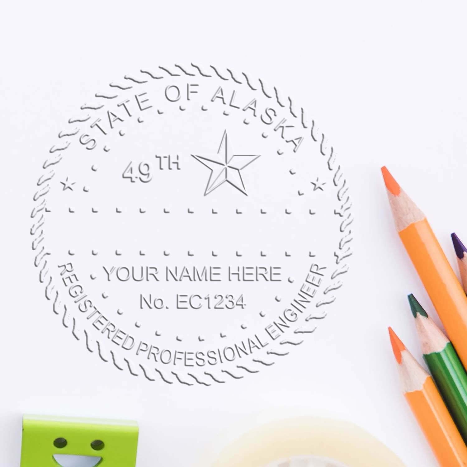 Alaska PE Seal - Premium Handheld Registered Professional Engineer Seal, Ideal for Alaska Engineer, Size 2", Alaska Engineer Seal - Perfect Tool for Professional Engineering in Alaska - Image 6