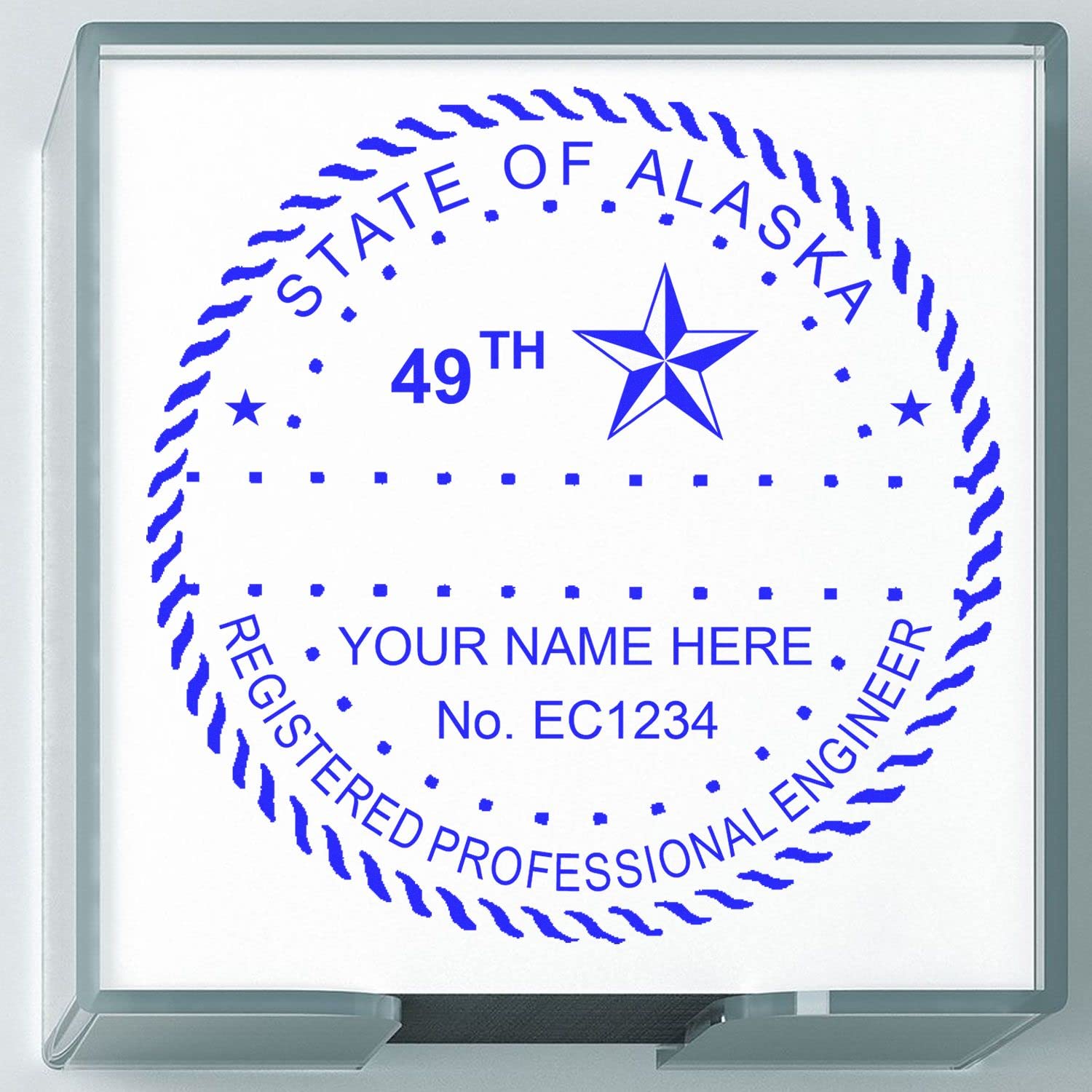 Alaska Professional Engineer Inking Stamp - 2" Size, Slim Design for Alaska Engineering Stamp Needs, Ideal Professional Engineer Stamp Alaska for Licensed Experts, Alaska Engineer Seal