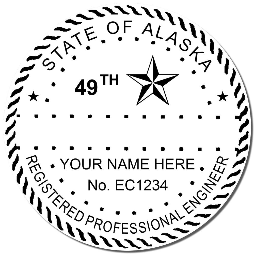 Alaska Professional Engineer Inking Stamp - 2" Size, Slim Design for Alaska Engineering Stamp Needs, Ideal Professional Engineer Stamp Alaska for Licensed Experts, Alaska Engineer Seal - Image 4