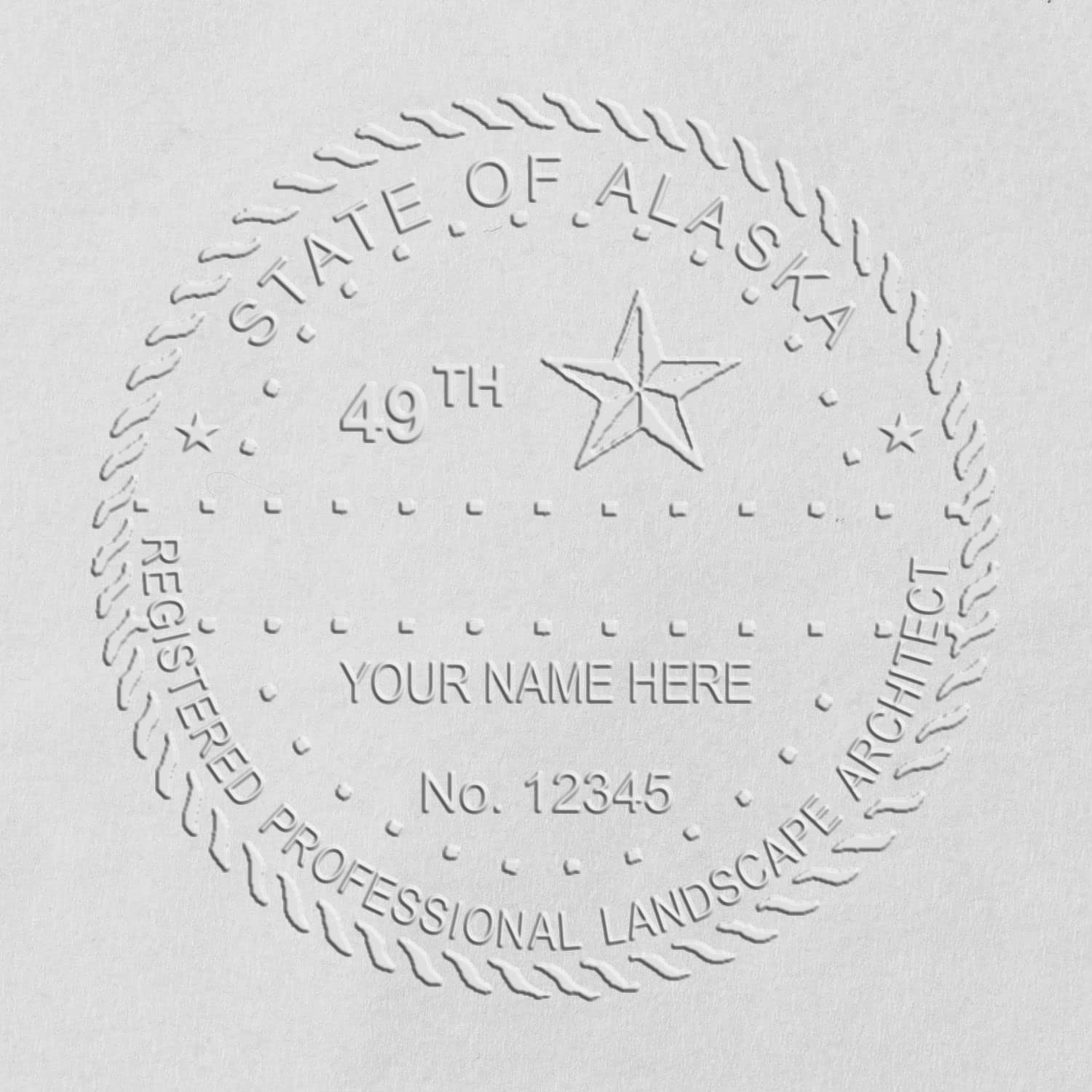Alaska Professional Landscape Architect Seal, Handheld Size 2", Ideal for AK Landscape Architect - Easy-to-Use Seal for Alaska Landscape Architect Professionals, Alaska PLS Seal, Professional Seal