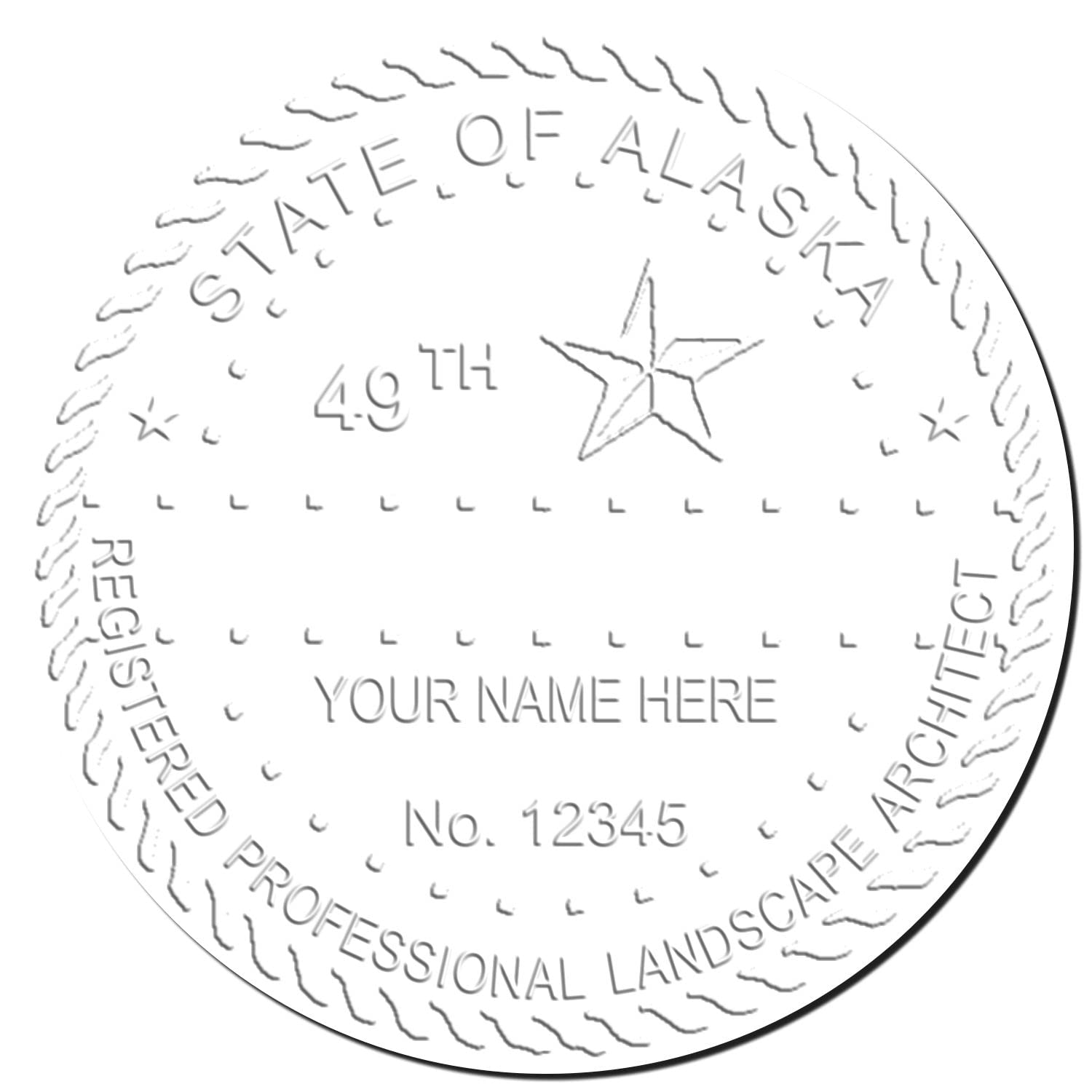 Alaska Professional Landscape Architect Seal, Handheld Size 2", Ideal for AK Landscape Architect - Easy-to-Use Seal for Alaska Landscape Architect Professionals, Alaska PLS Seal, Professional Seal - Image 4