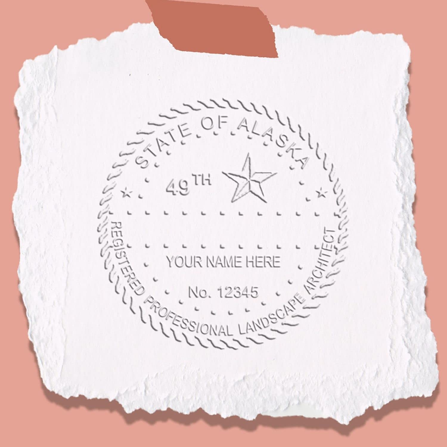 Alaska Professional Landscape Architect Seal, Handheld Size 2", Ideal for AK Landscape Architect - Easy-to-Use Seal for Alaska Landscape Architect Professionals, Alaska PLS Seal, Professional Seal - Image 6
