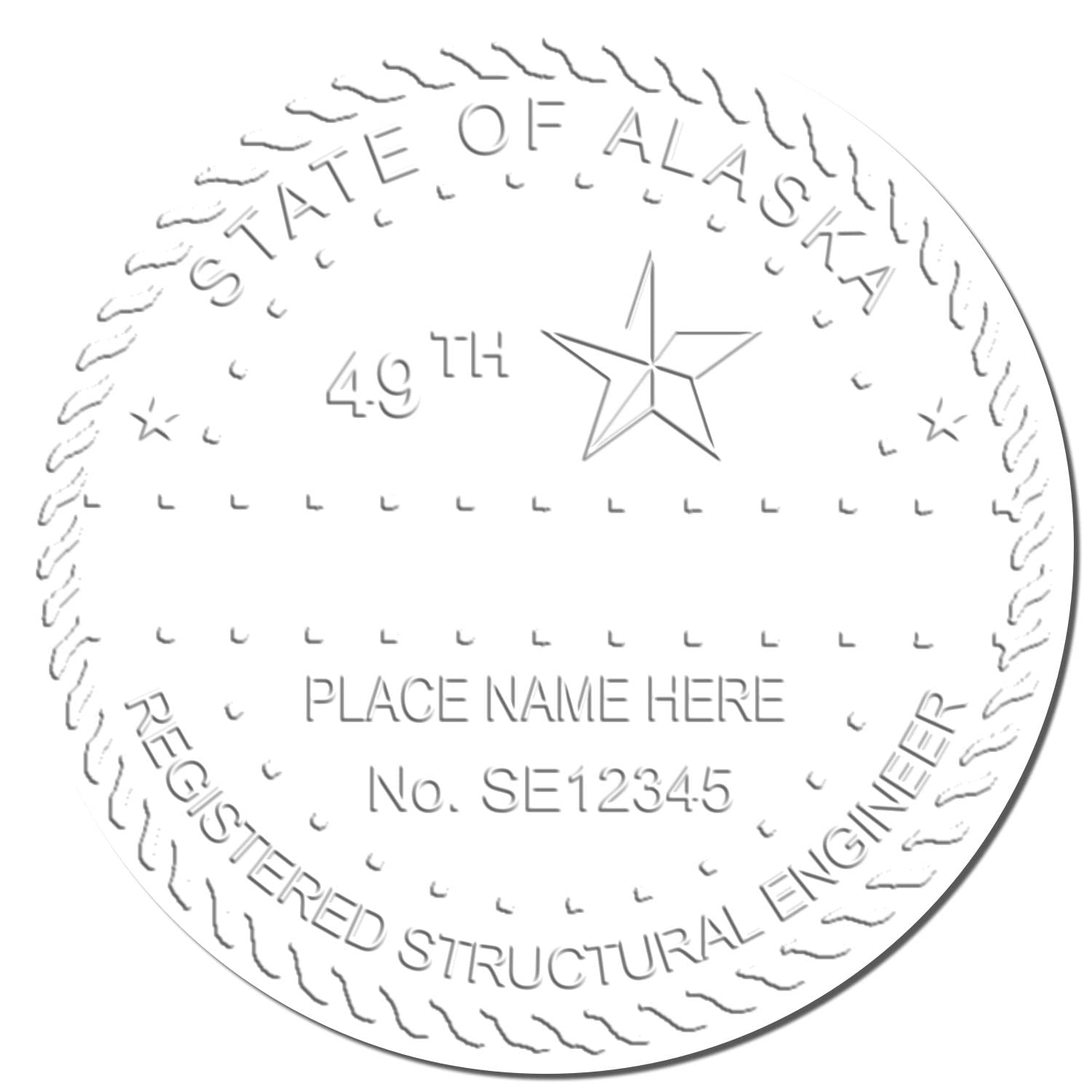 Alaska Structural Professional Engineer Seal - Handheld, 2" Size, Size - Ideal for Alaska Structural Engineer - Alaska Structural PE Seal - Reliable Alaska Structural Engineer Seal - Image 4