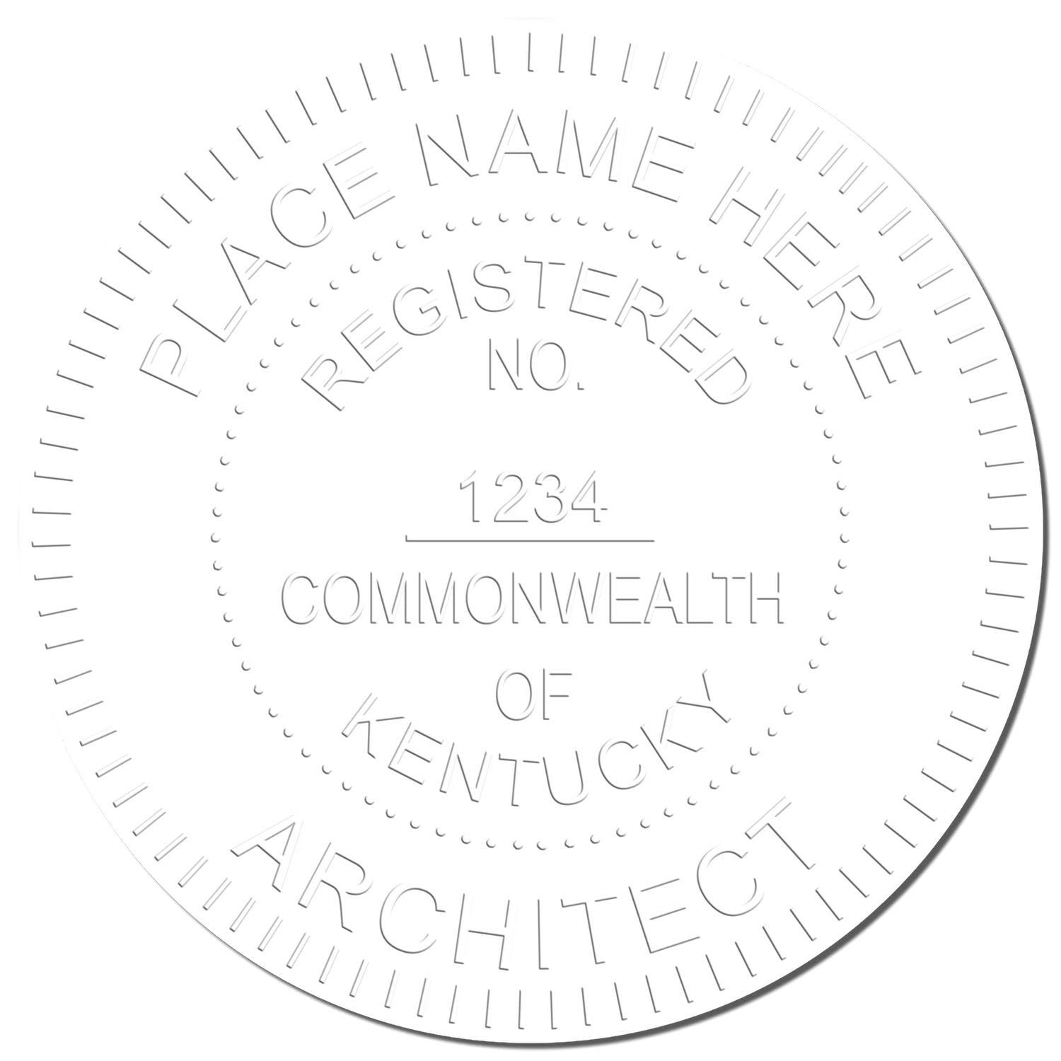 Architect Embossed Seal Stamp for Kentucky, Seal Reach 1-1/2", Handheld Model, Portable, Easy to Carry and Use, Kentucky Architect Seal - Image 3