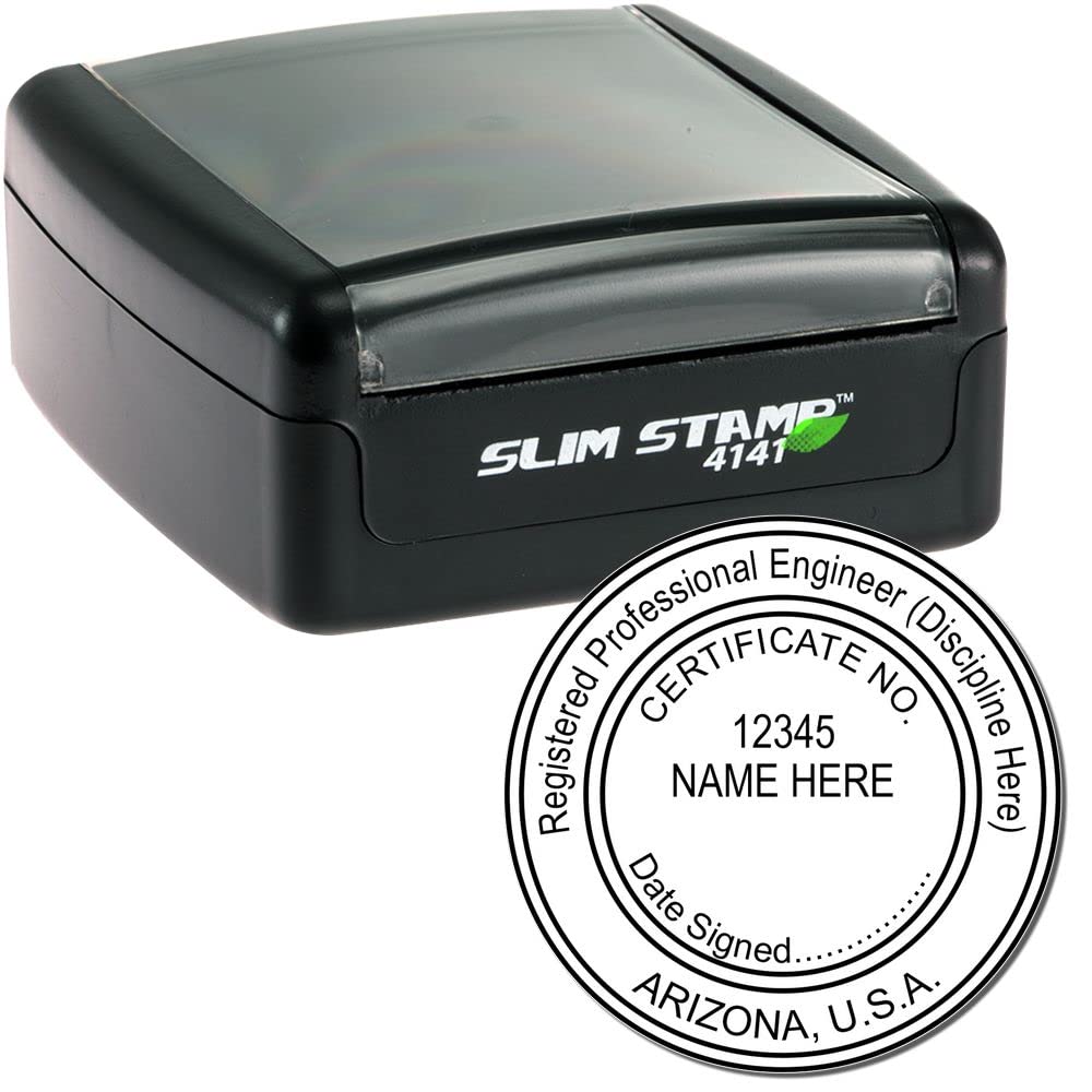 Arizona Professional Engineer Seal Stamp, 1-1/2 Size for Arizona Engineering Stamp Needs, Ideal Professional Engineer Stamp Arizona, Engineer Seal Arizona AZ, Arizona AZ Professional Seal Stamp - Image 2