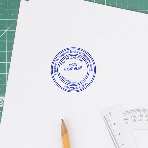 Arizona Professional Engineer Seal Stamp, 1-1/2 Size for Arizona Engineering Stamp Needs, Ideal Professional Engineer Stamp Arizona, Engineer Seal Arizona AZ, Arizona AZ Professional Seal Stamp - Image 7