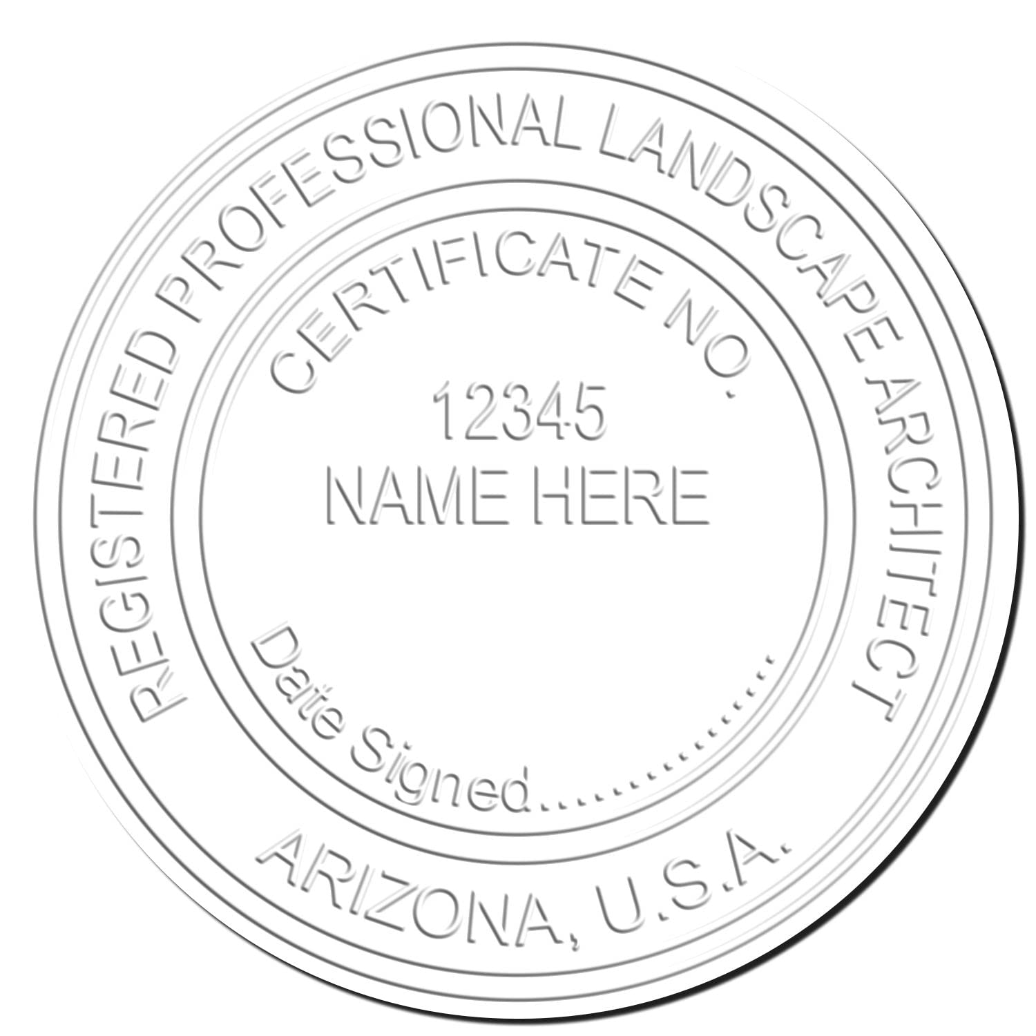 Arizona Professional Landscape Architect Seal, Handheld AZ Landscape Architect Seal, Ideal for Arizona Landscape Architects, Size 1-1/2, and Convenient for Professional Use, Arizona PLS Seal - Image 4