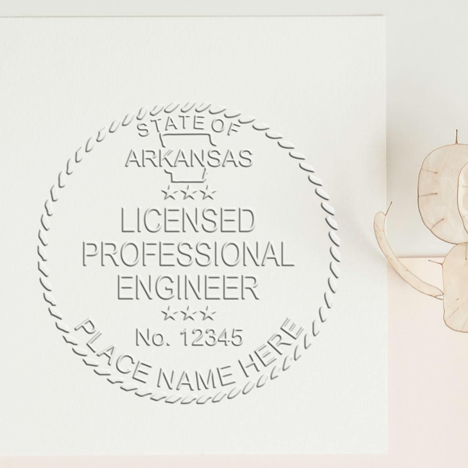Arkansas PE Seal - Premium Quality Handheld Arkansas Engineer Seal, Ideal for Licensed Professional Engineers in Arkansas, Size 1-5/8, for Arkansas Engineer, Arkansas PE Seal, Arkansas Engineer Seal