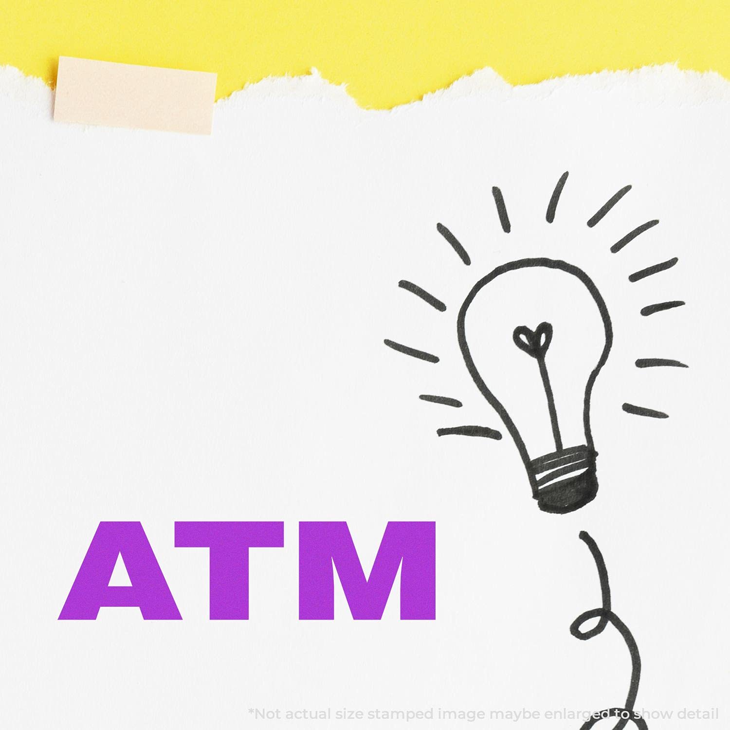 Bank Stamp ATM Rubber Stamp, Accounting Office Supplies, Wooden Handle Rubber Stamp, Uses Stamp Pad, Imprint Size Approx 1/2" x 1-1/2", Laser Engraved, USA Made - Image 6