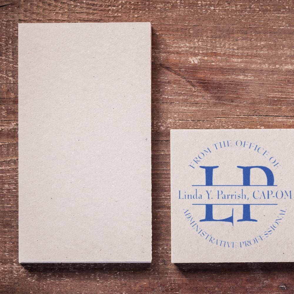 Bernhard MoD Initials Home Library Stamp, Round Imprint, Size 1-5/8", Professional Gift, Customized Letterhead, Excellent Small Business Gift, Uses Stamp Pad - Image 4