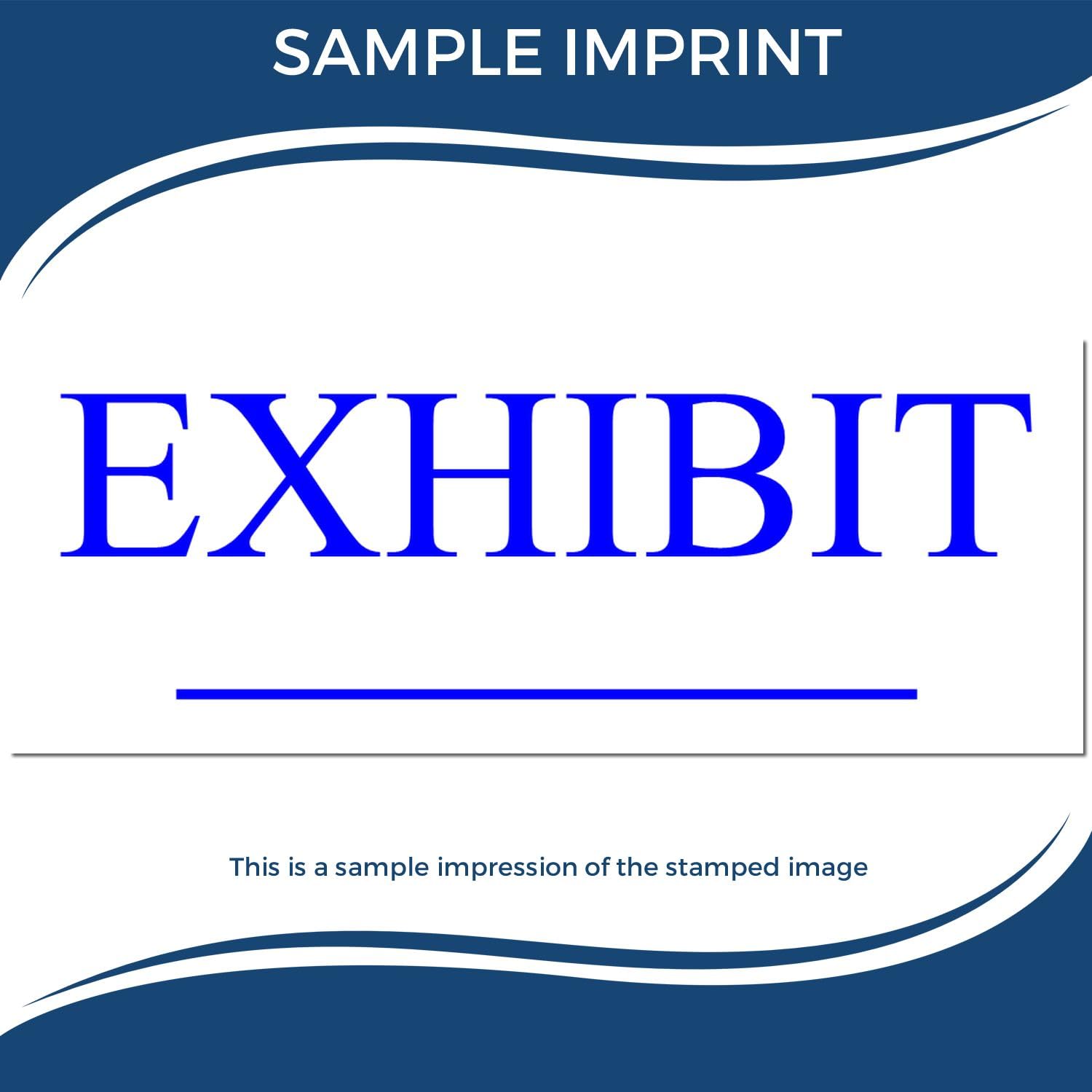 Blue Ink Self-Inking Exhibit Stamp - Durable Phrase Stamp Ideal for Solicitors - Convenient 1/2 x 1-1/2 Size - Ideal for Professional Use - Easy to Refill - Long-Lasting Impression - Image 7
