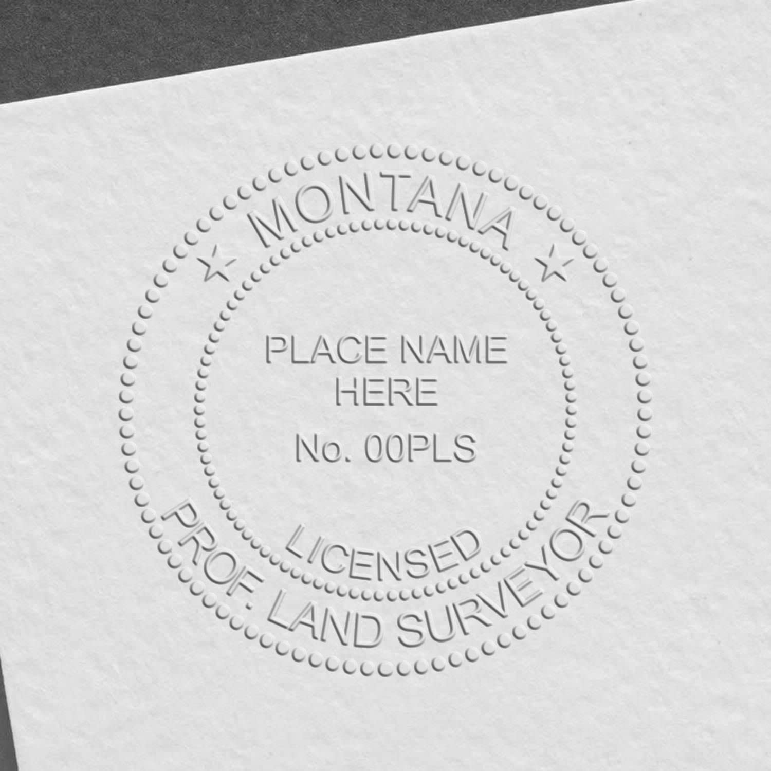 Blue Soft Montana Professional Land Surveyor Seal, PLS Seal Montana - Premium Quality, Size 2" - Ideal for Montana Land Surveyors, High-Durability Surveyor Seal, Easy to Use and Reliable - Image 6