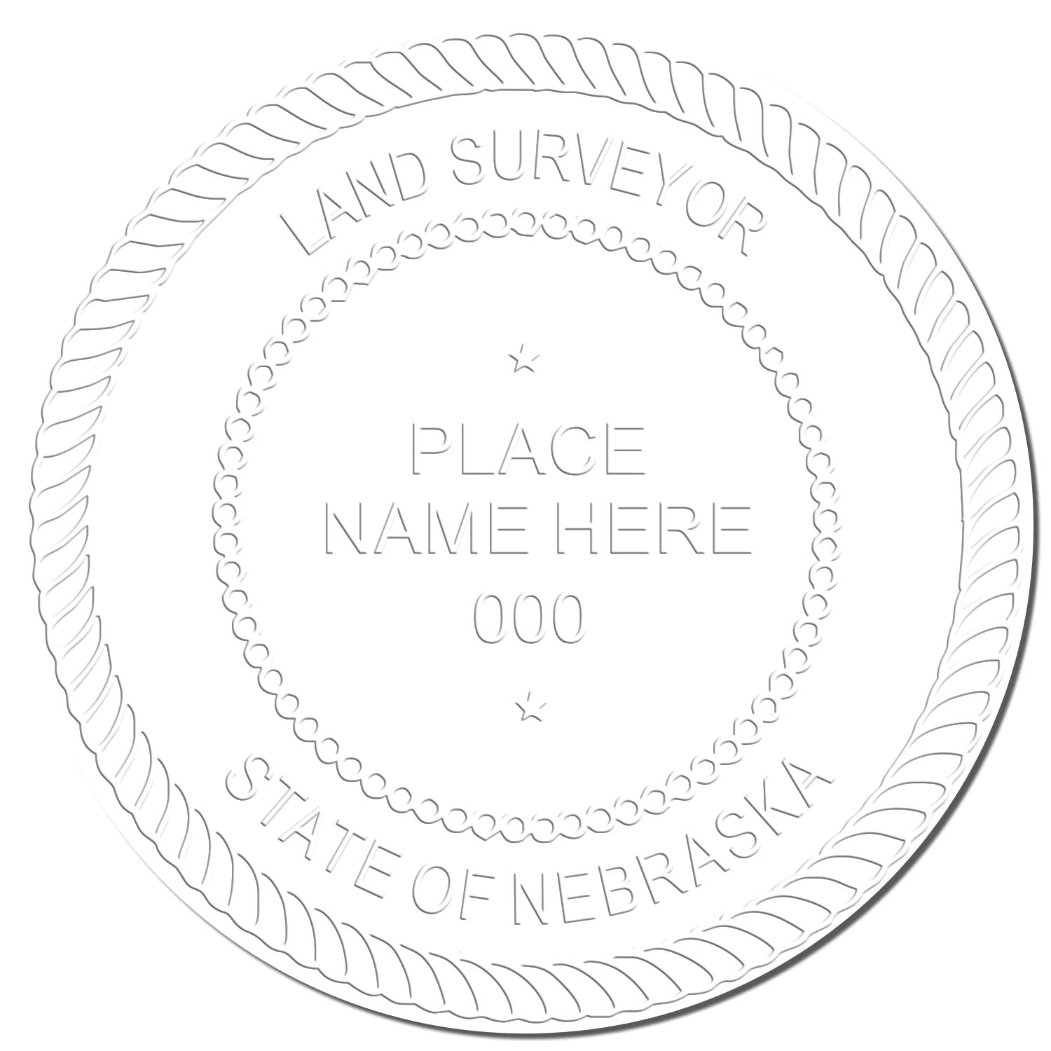 Blue Soft Nebraska Professional Land Surveyor Seal - PLS Seal Nebraska, Ideal for Nebraska Land Surveyors, Size 1-7/8. Perfect Tool for Accurate Surveys and Measurements - NE Land Surveying - Image 4