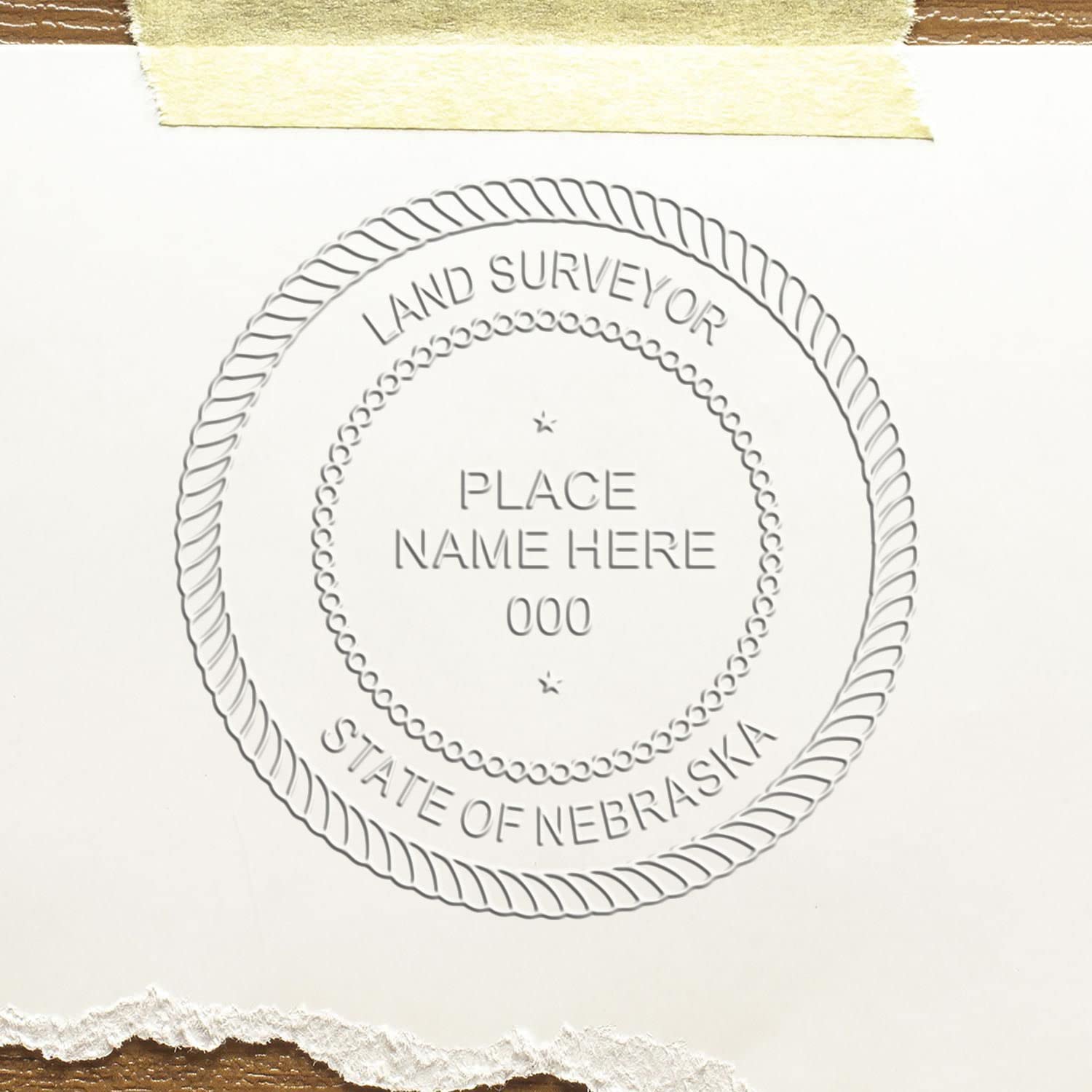 Blue Soft Nebraska Professional Land Surveyor Seal - PLS Seal Nebraska, Ideal for Nebraska Land Surveyors, Size 1-7/8. Perfect Tool for Accurate Surveys and Measurements - NE Land Surveying - Image 6
