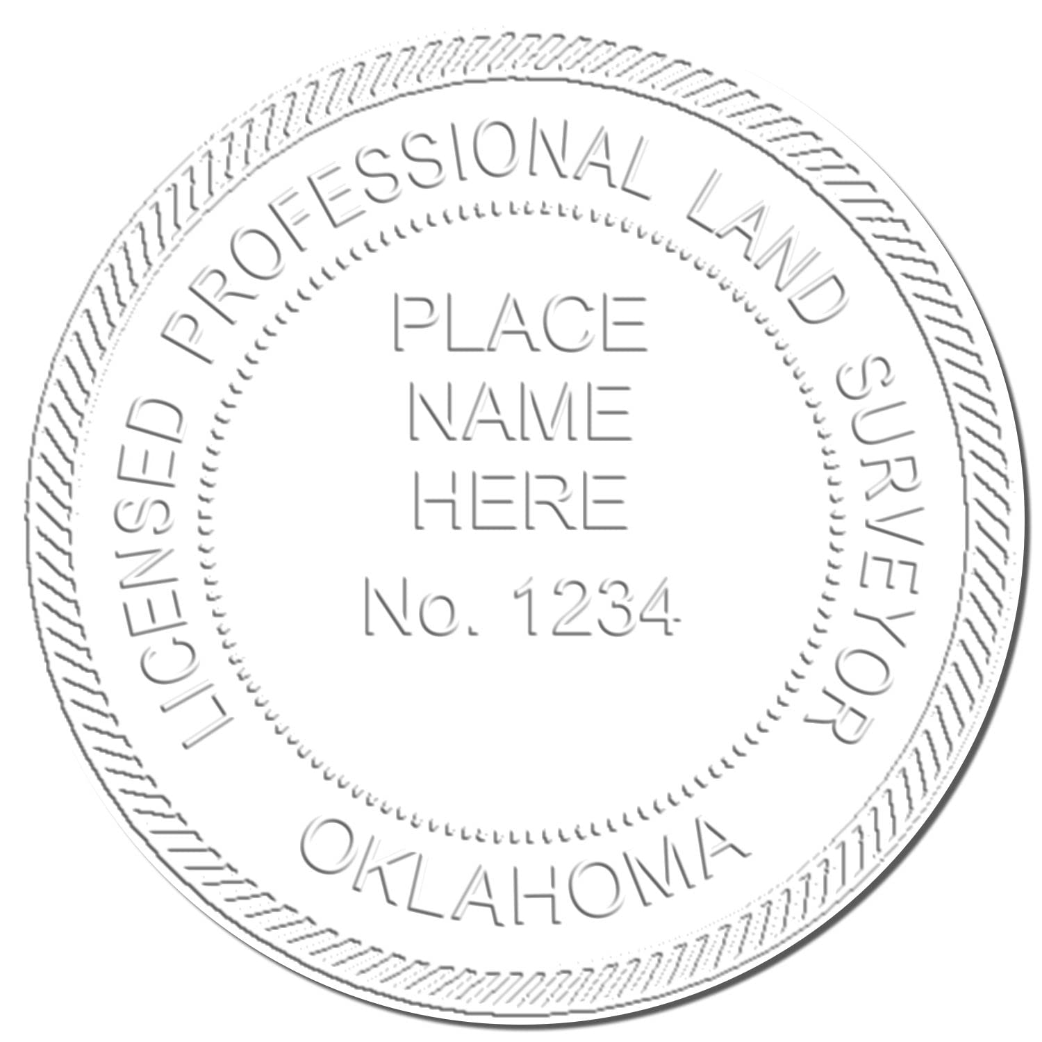 Blue Soft Oklahoma Surveyor Seal, PLS Seal Oklahoma - Premium Quality, 1-3/4 Size - Ideal for Oklahoma Licensed Professional Land Surveyors - Easy-to-Use Surveyor Seal for Accurate Land Surveying - Image 4
