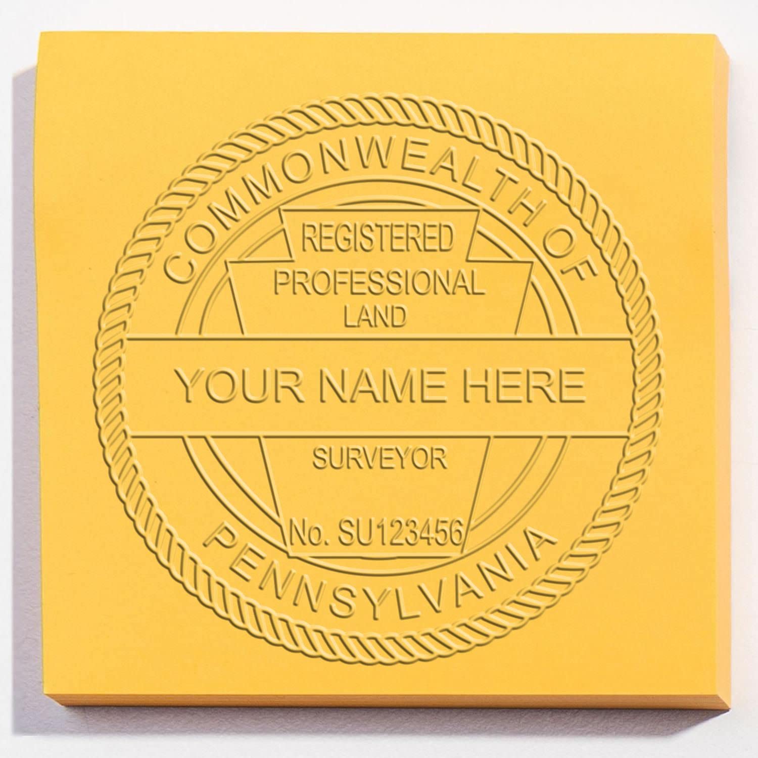 Blue Soft Pennsylvania Surveyor Seal, PLS Seal Pennsylvania - Premium Quality, 1-3/4 Size - Ideal for Registered Professional Land Surveyors in Pennsylvania - High-Durability, Easy-to-Use Seal - Image 6