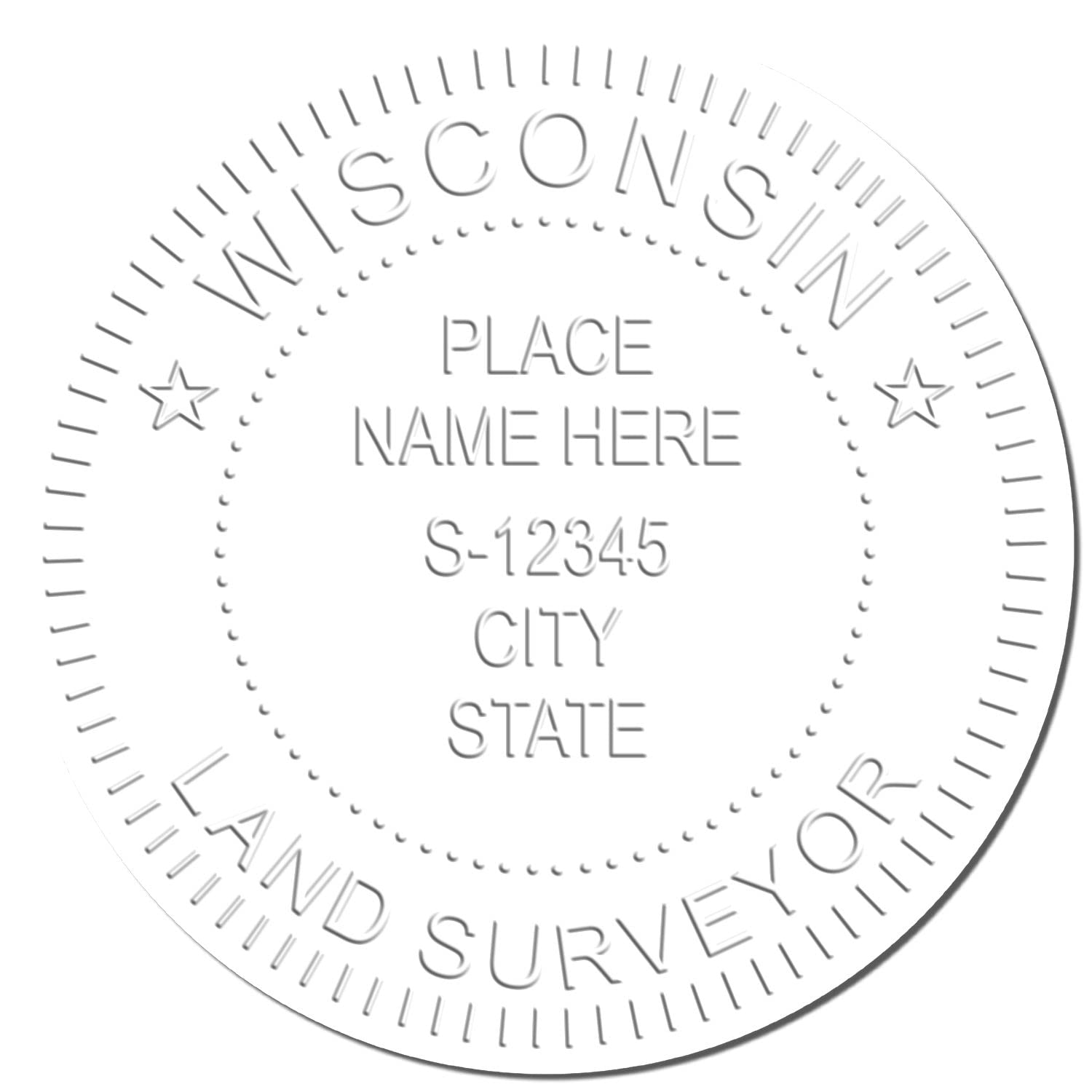Blue Soft Wisconsin Surveyor Seal, Ideal for Wisconsin Land Surveyors, PLS Seal Wisconsin - Size 1-5/8 - Perfect Tool for Professional Land Surveying in Wisconsin, WI PLS Seals and Stamps - Image 4