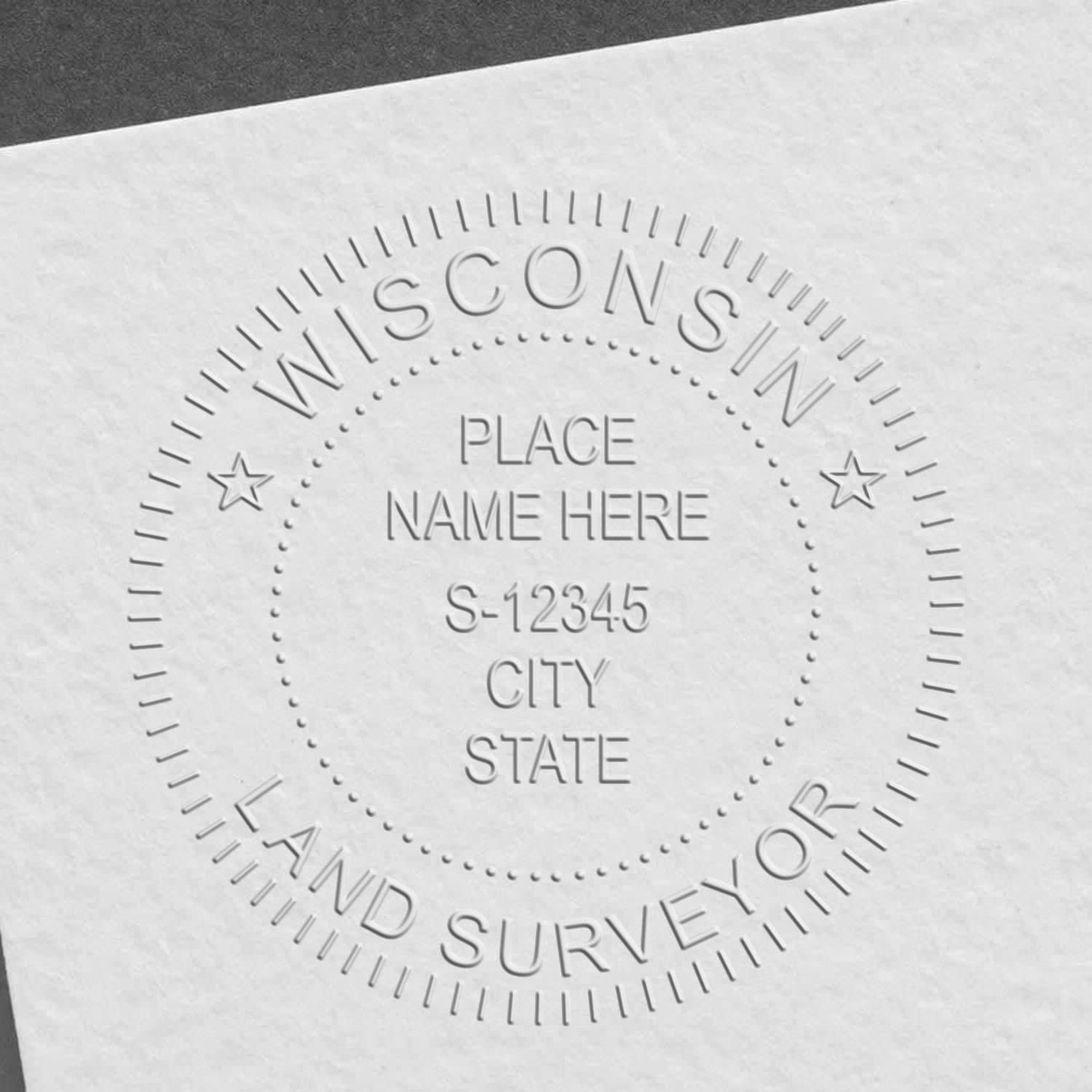 Blue Soft Wisconsin Surveyor Seal, Ideal for Wisconsin Land Surveyors, PLS Seal Wisconsin - Size 1-5/8 - Perfect Tool for Professional Land Surveying in Wisconsin, WI PLS Seals and Stamps - Image 6