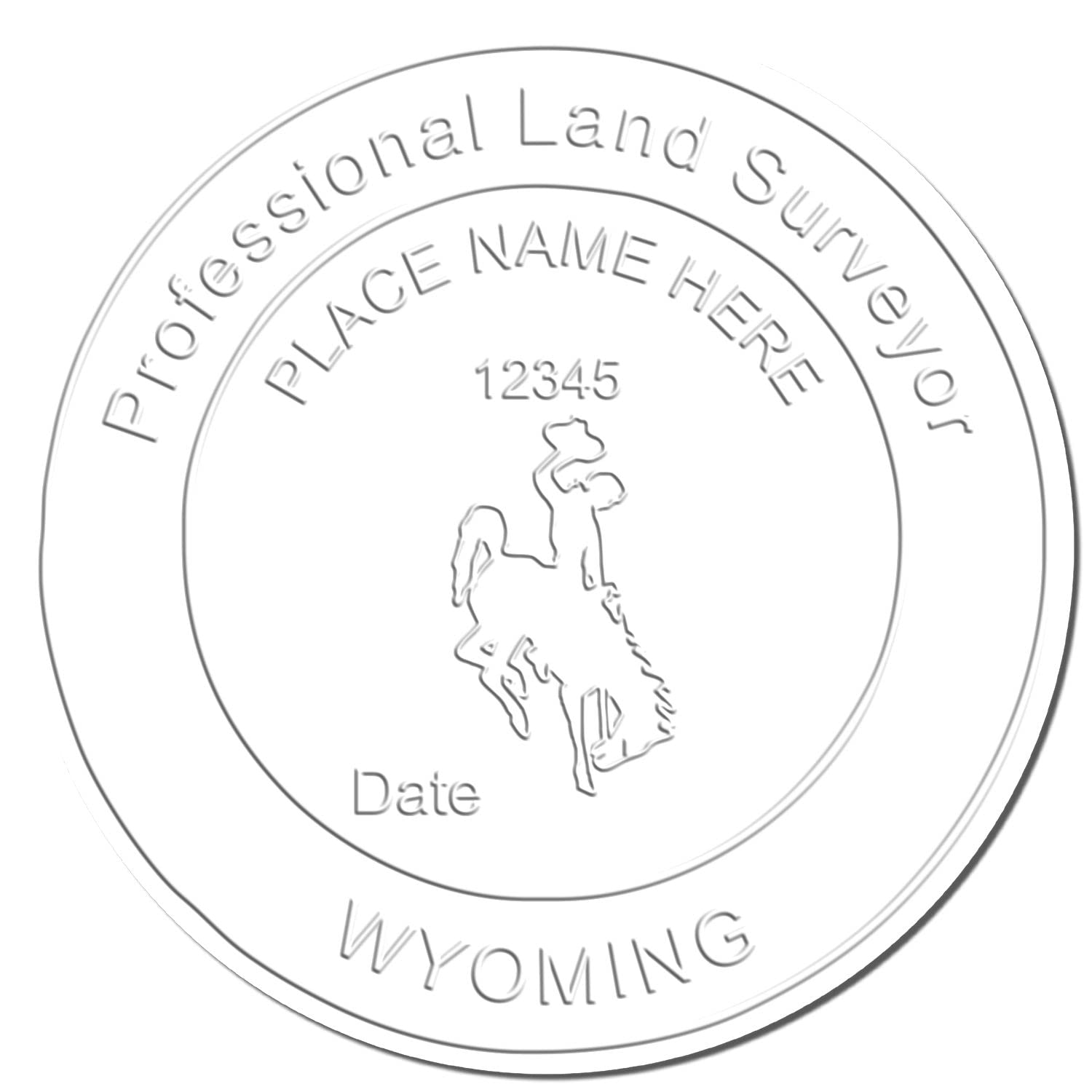 Blue Soft Wyoming Professional Land Surveyor Seal - PLS Seal Wyoming, Ideal for Wyoming Land Surveyors, Size 1-3/4. Perfect Tool for Accurate Surveying Tasks - WY Land Surveyor Seal - Image 4