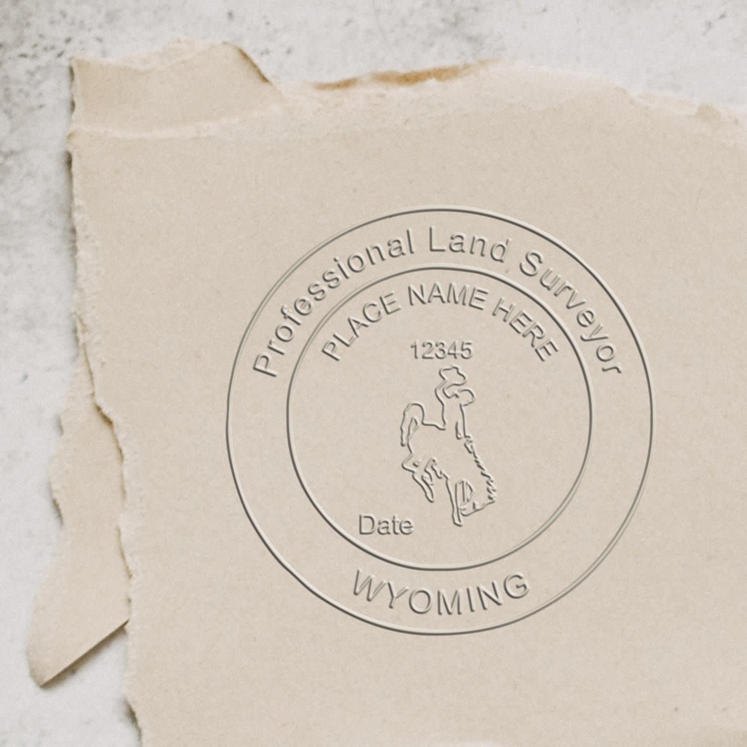 Blue Soft Wyoming Professional Land Surveyor Seal - PLS Seal Wyoming, Ideal for Wyoming Land Surveyors, Size 1-3/4. Perfect Tool for Accurate Surveying Tasks - WY Land Surveyor Seal - Image 6