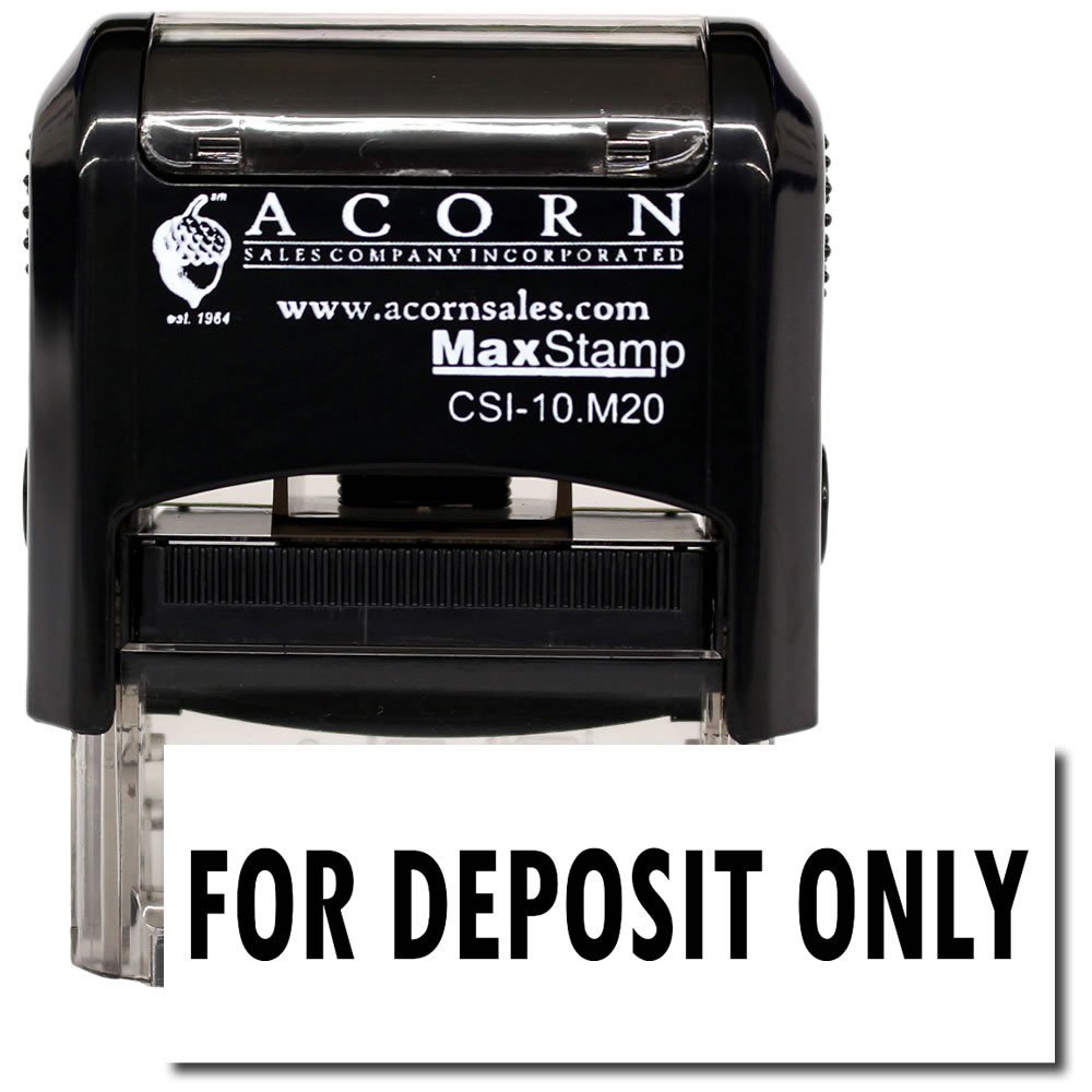 Bookkeeping Stamp, Self-Inking for Deposit Only Stamp with Black Ink, Ideal for Billing Clerks, Reliable, 1/2 x 1-1/2, Ideal for Streamlining Financial Tasks, Black Ink Deposit Only Stamp