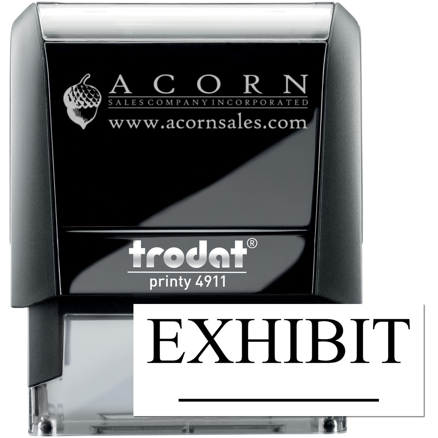 Business Stamp - Black Ink Self-Inking Exhibit Stamp, Ideal for Law Clerks - Durable, and Easy to Use - 1/2 x 1-1/2 Size - Ideal for Professional Legal Documentation and Office Use - Image 5