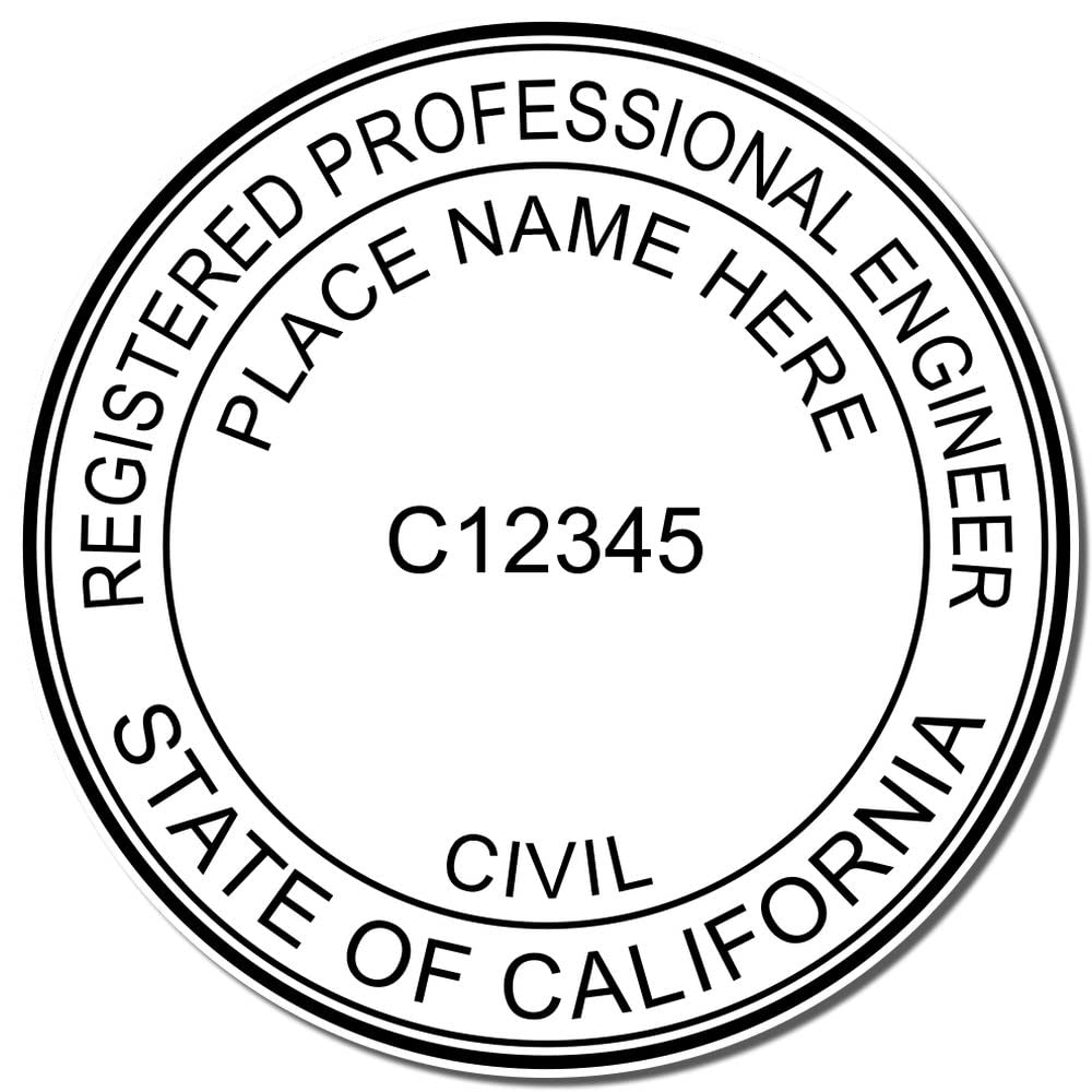 California Professional Engineer Wet Seal Stamp - 1-5/8 Slim Design for Engineering Documents, California Engineering Stamp, Professional Engineer Stamp California, California Professional Seal - Image 4