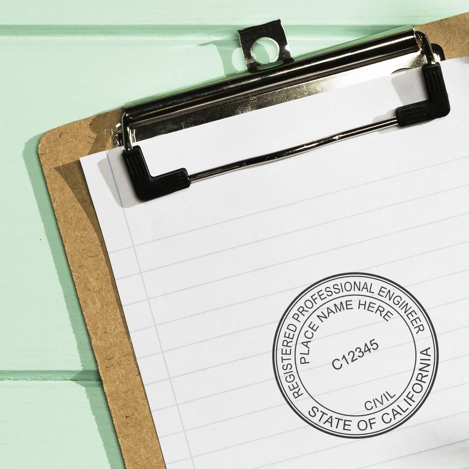 California Professional Engineer Wet Seal Stamp - 1-5/8 Slim Design for Engineering Documents, California Engineering Stamp, Professional Engineer Stamp California, California Professional Seal - Image 7