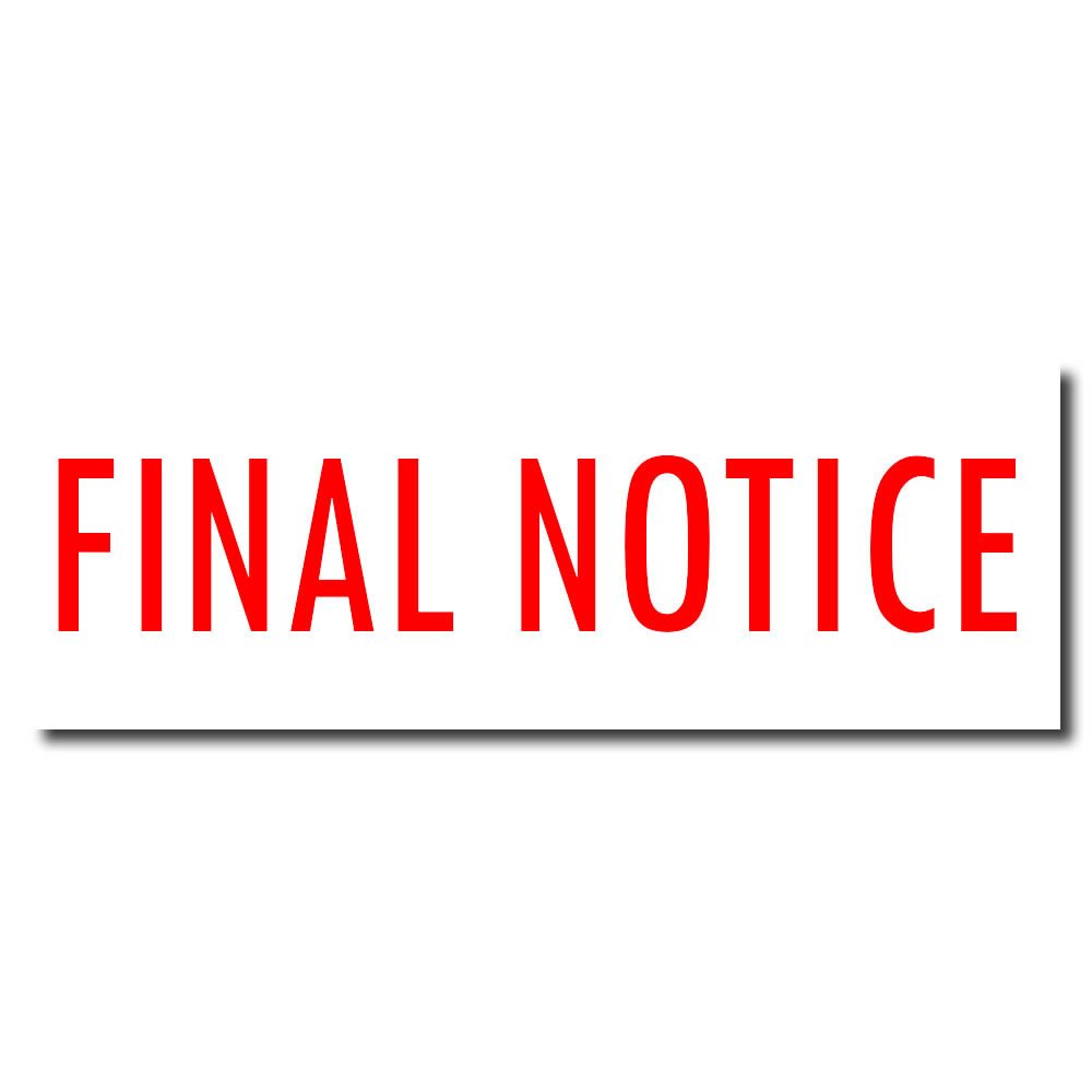 Cargo Stamp - Red Ink Self-Inking Final Notice Stamp, Ideal for Order Fulfillment Clerks - Efficient, Durable and Easy to Use, 1/2 x 1-1/2 Size - Ideal for Streamlining Shipping Processes - Image 2