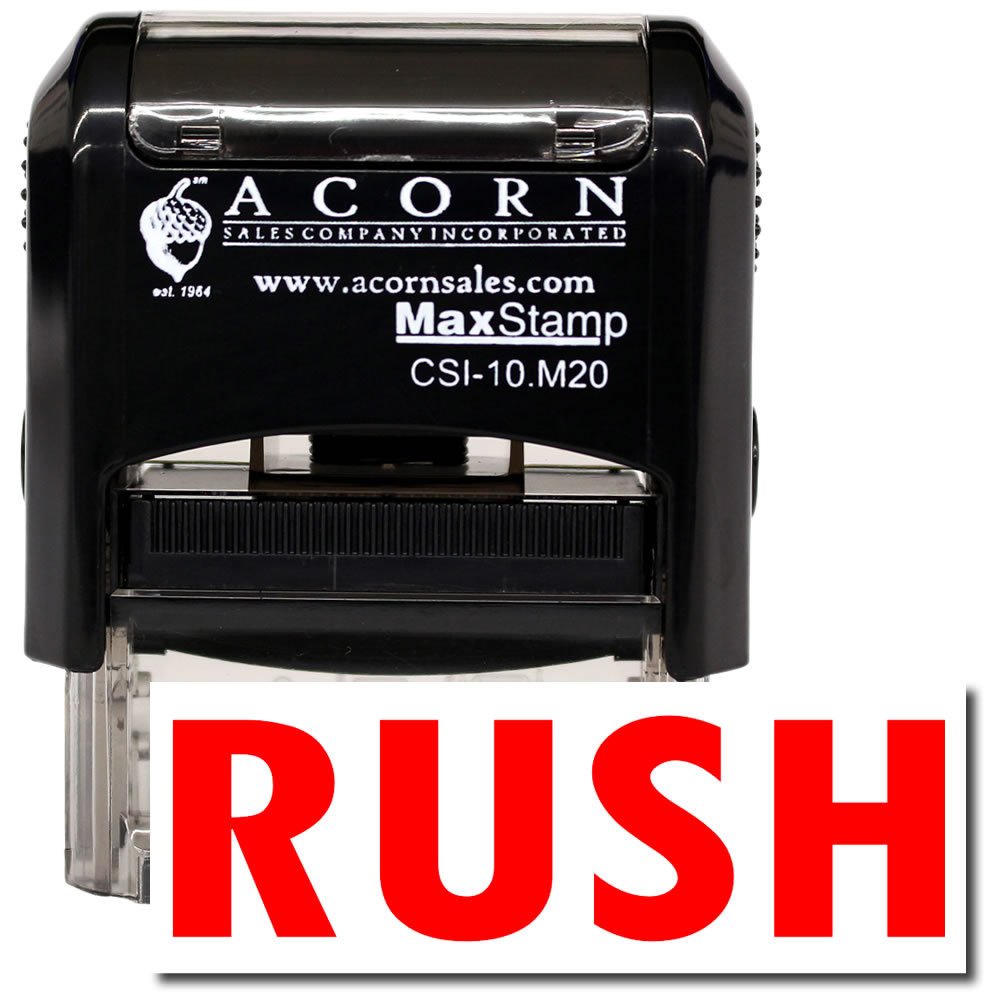 Cargo Stamp, Red Ink Self-Inking Rush Stamp - Ideal for Shipping and Receiving Clerks, Efficient and Quick Marking, 1/2 x 1-1/2, Durable and Long-Lasting, Ideal for High Volume Shipping Environments