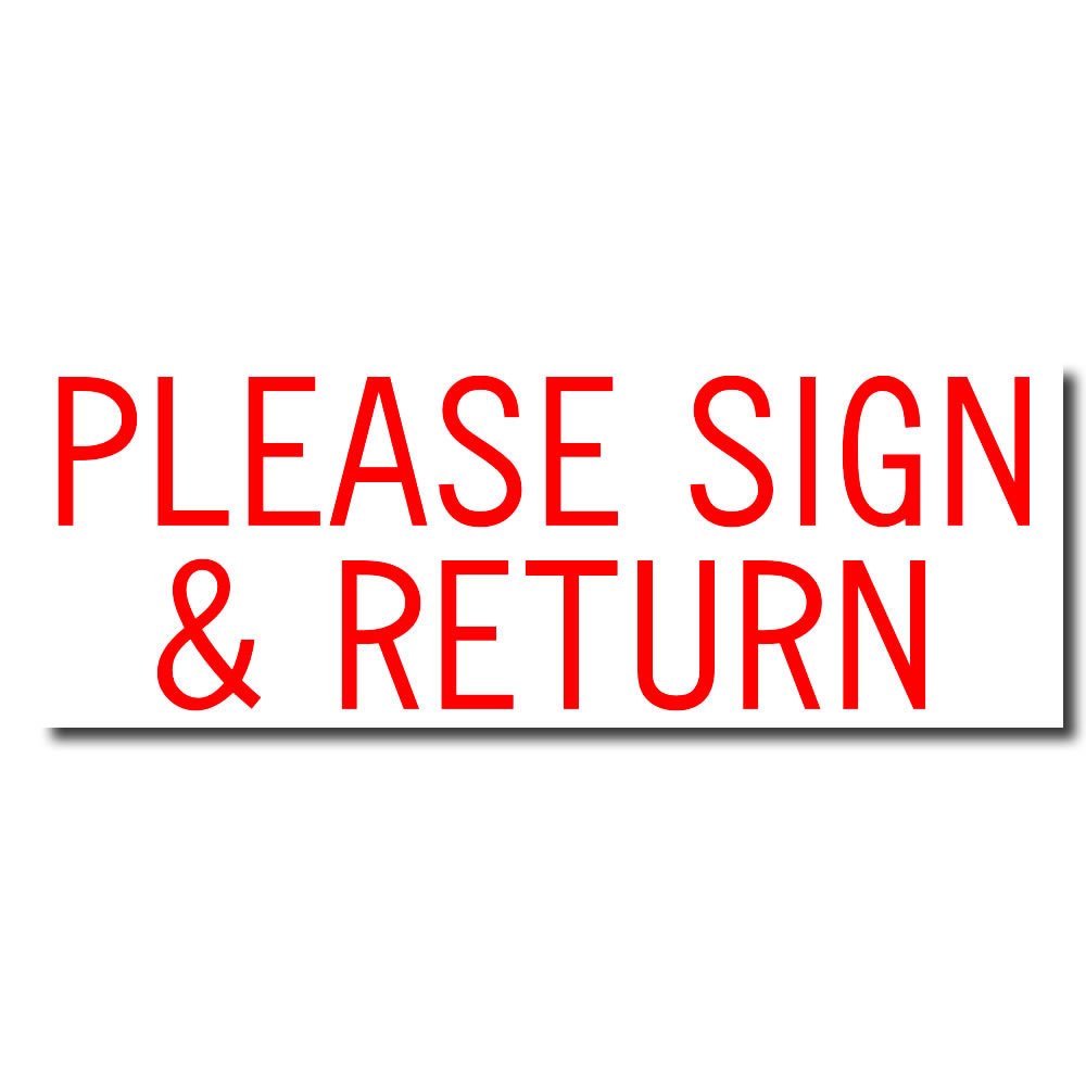 Classroom Stamp - Red Ink Self-Inking Please Sign and Return Stamp, Ideal for Educators, 1/2 x 1-1/2, Quick and Efficient Way to Manage Paperwork in School Environment, Long-Lasting - Image 2
