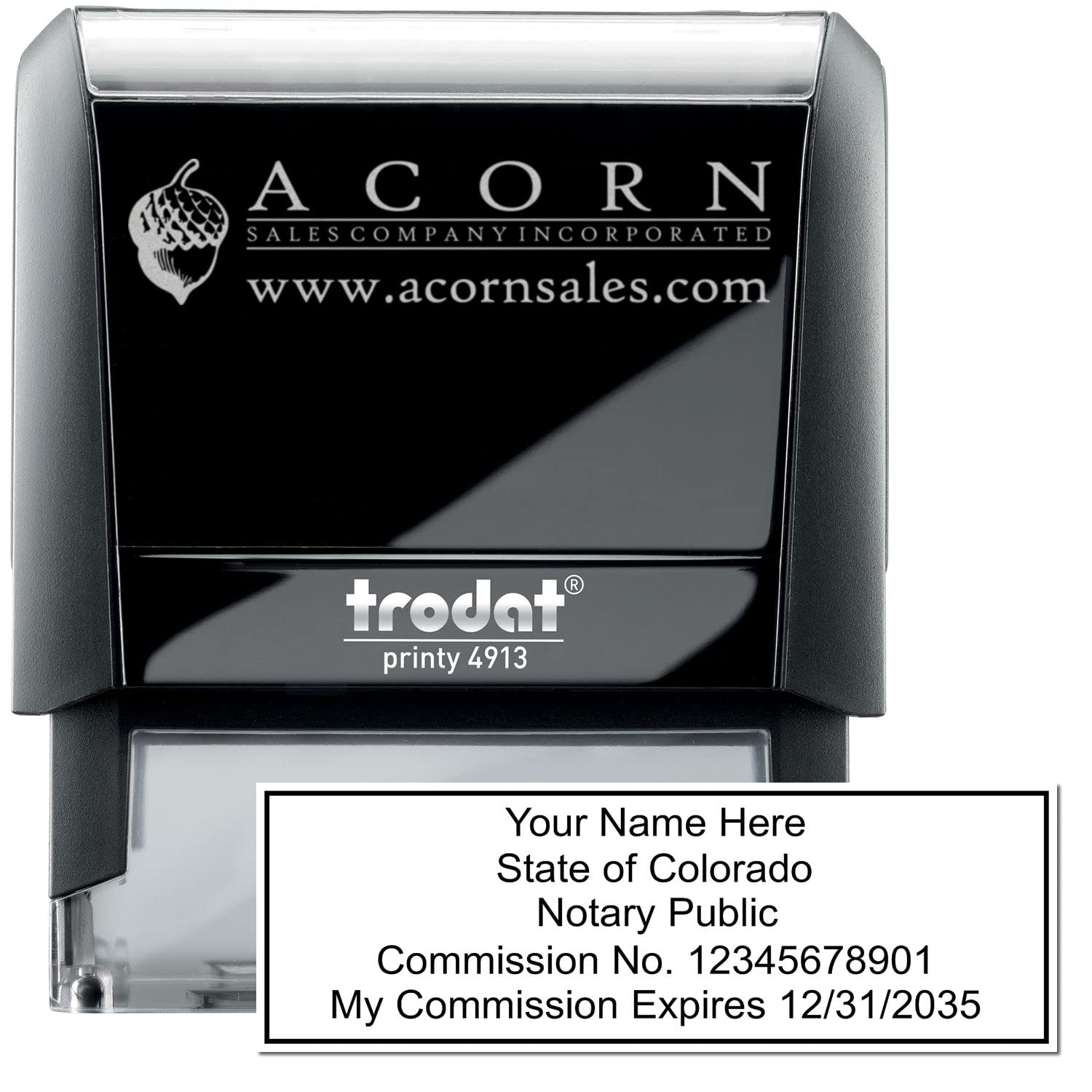 Colorado Notary Package, Notary Supply Colorado, Includes Notary Journal, Notary Acknowledgement Stamp, Official Rectangular Notary Stamp with Self Inking Stamps, Press and Print - Image 3