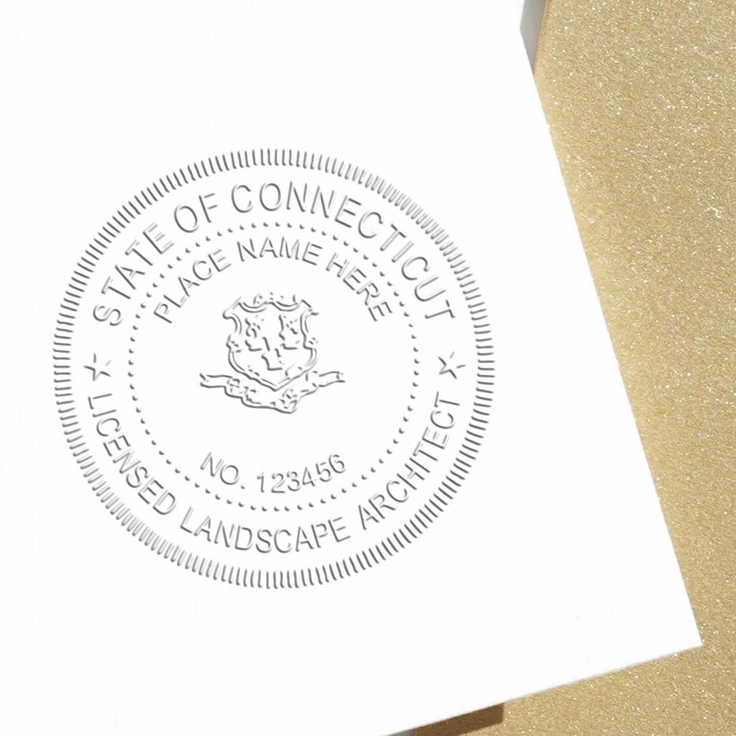 Connecticut Professional Landscape Architect Seal - Handheld, Size 1-5/8 - Ideal for CT Landscape Architects - CT Landscape Architect Seal - Perfect Tool for Connecticut Landscape Architects - Image 6