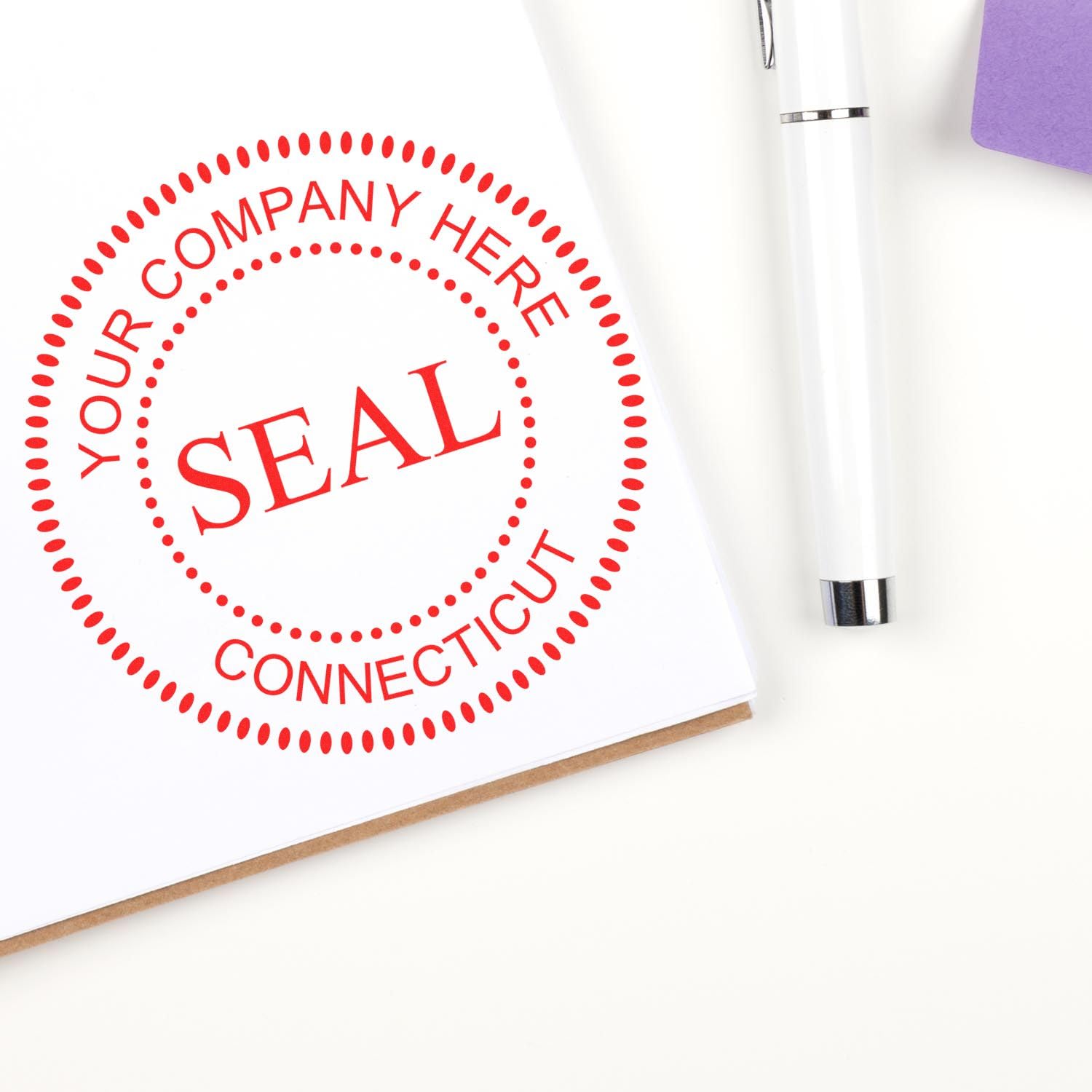 Connecticut Self-Inking Corporate Seal Stamp, 1-5/8 Size, Connecticut Company Stamp, Personalized, Customized Company Seal, Customized Business Company Seal, Self-Ink Stamp, CT Stamp - Image 7
