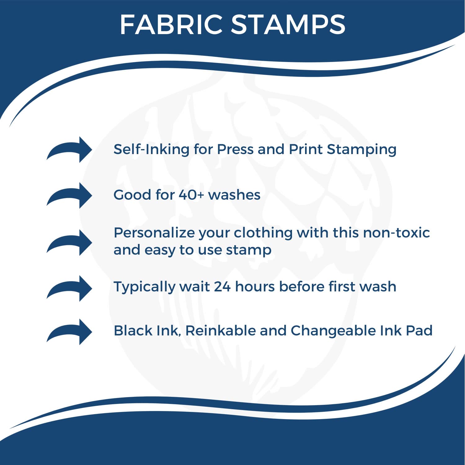 Cool Cactus Cloth Marking Stamp, Cloth Marking Stamp, Cool Cactus Design, Custom Made, Perfect for Baby Clothes, Size 9/16" x 1-1/2", Good for 40+ Washes - Image 6