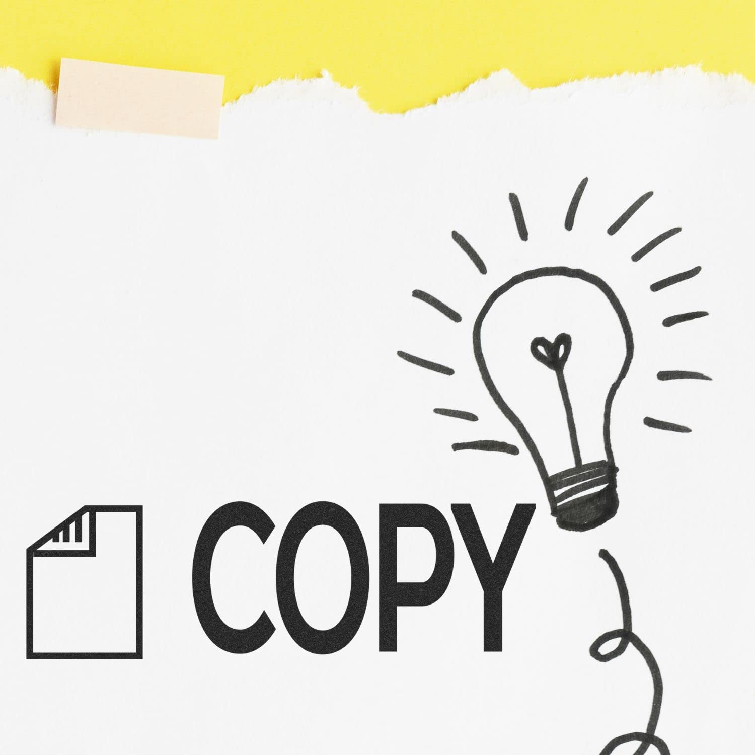 Copy with Letter Rubber Stamp, Home Business Supplies, Wooden Handle Rubber Stamp, Uses Stamp Pad, Imprint Size Approx 1/2" x 1-1/2", Laser Engraved, USA Made