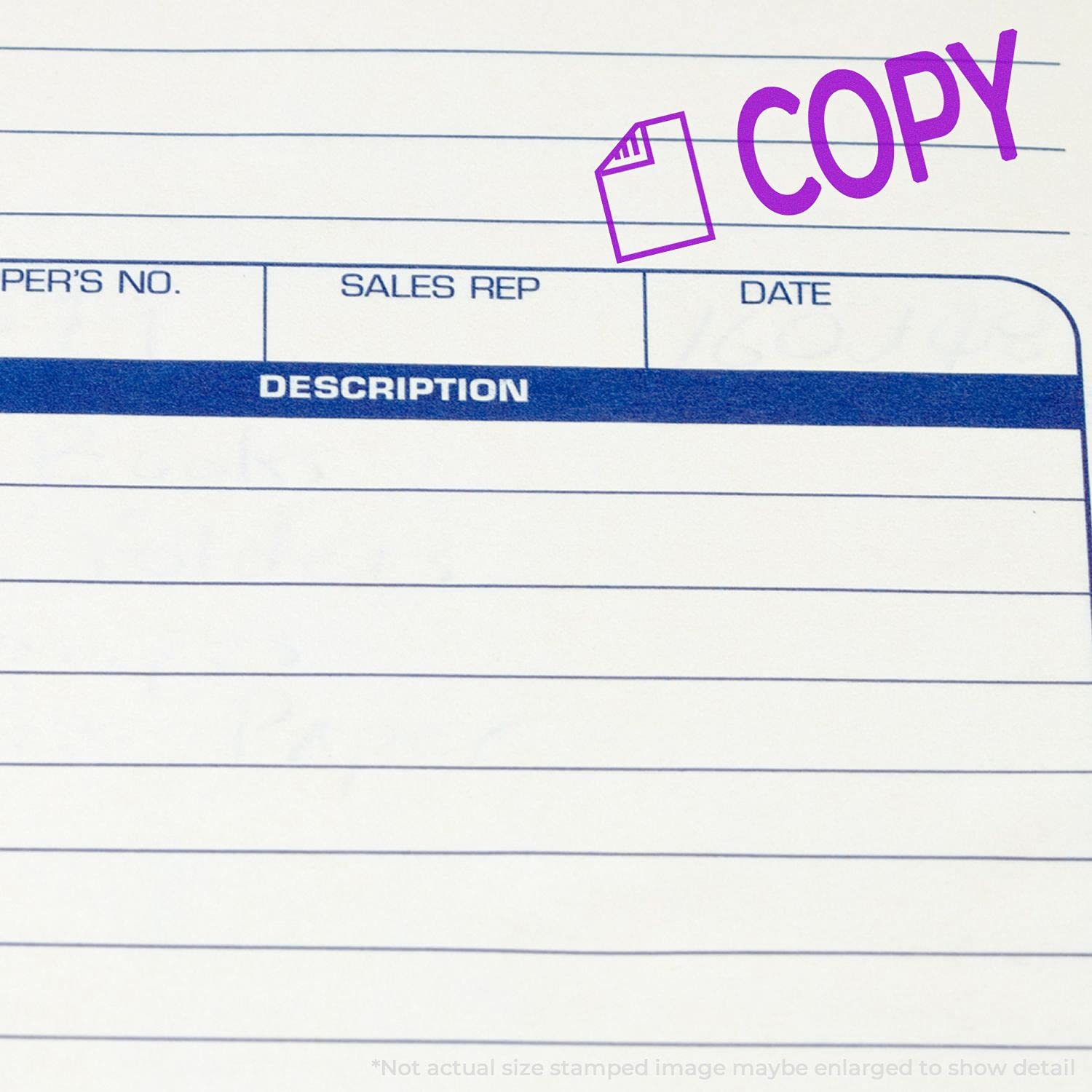 Copy with Letter Rubber Stamp, Home Business Supplies, Wooden Handle Rubber Stamp, Uses Stamp Pad, Imprint Size Approx 1/2" x 1-1/2", Laser Engraved, USA Made - Image 6