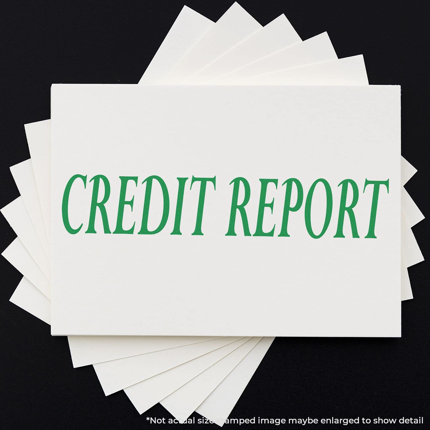 Credit Report Rubber Stamp, Bank Teller Supplies, Wooden Handle Rubber Stamp, Uses Stamp Pad, Imprint Size Approx 1/2" x 1-1/2", Laser Engraved, USA Made - Image 6