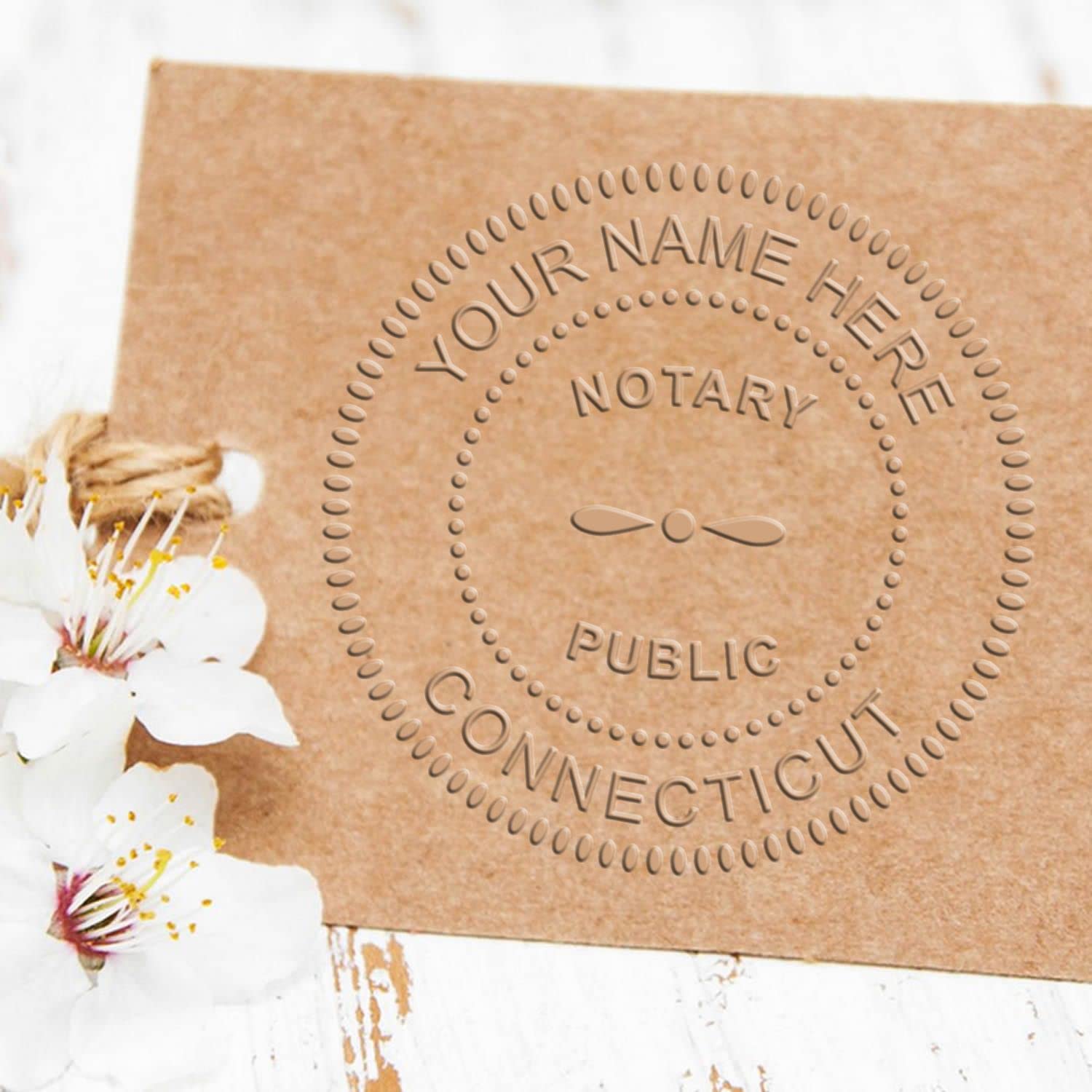 CT Notary Embosser - Premium Connecticut Notary Public Seal Embosser, 1-5/8 Dia Size, Notary Board Compliant, Ideal for Notary Public in The State of Connecticut - Durable, Pink Design - Image 8