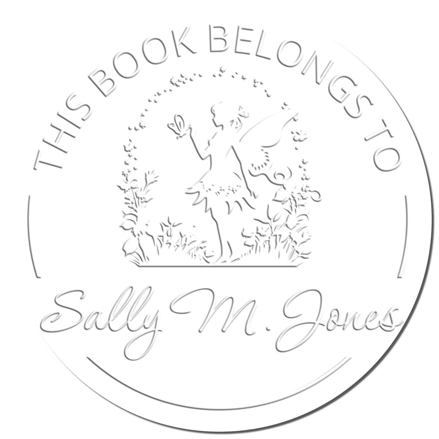 Custom Book Logo Embossed Seal - Magical Fairy Dahlia Design, 1-5/8" Personalized Library Book Belongs to Stamp, Professional Custom-Made Book Logo Embossed Seal for Small Business & Gift Makers - Image 7