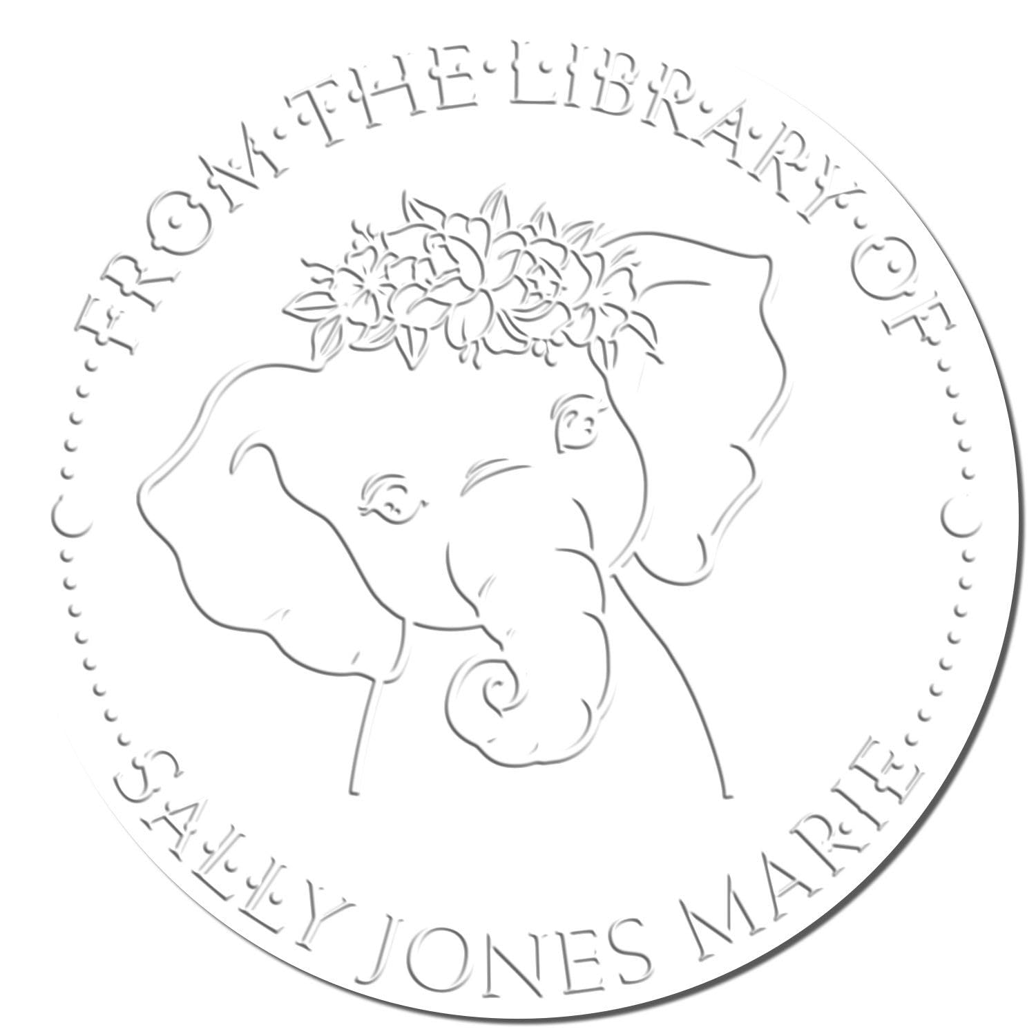 Customized Book Belongs to Embossing Stamp - Soft Graceful Elephant Design, Personalized Read It Love It Embosser - Ideal Personalized Gift for Book Aficionados, Unique Bookplate Embossed Stamp - Image 6